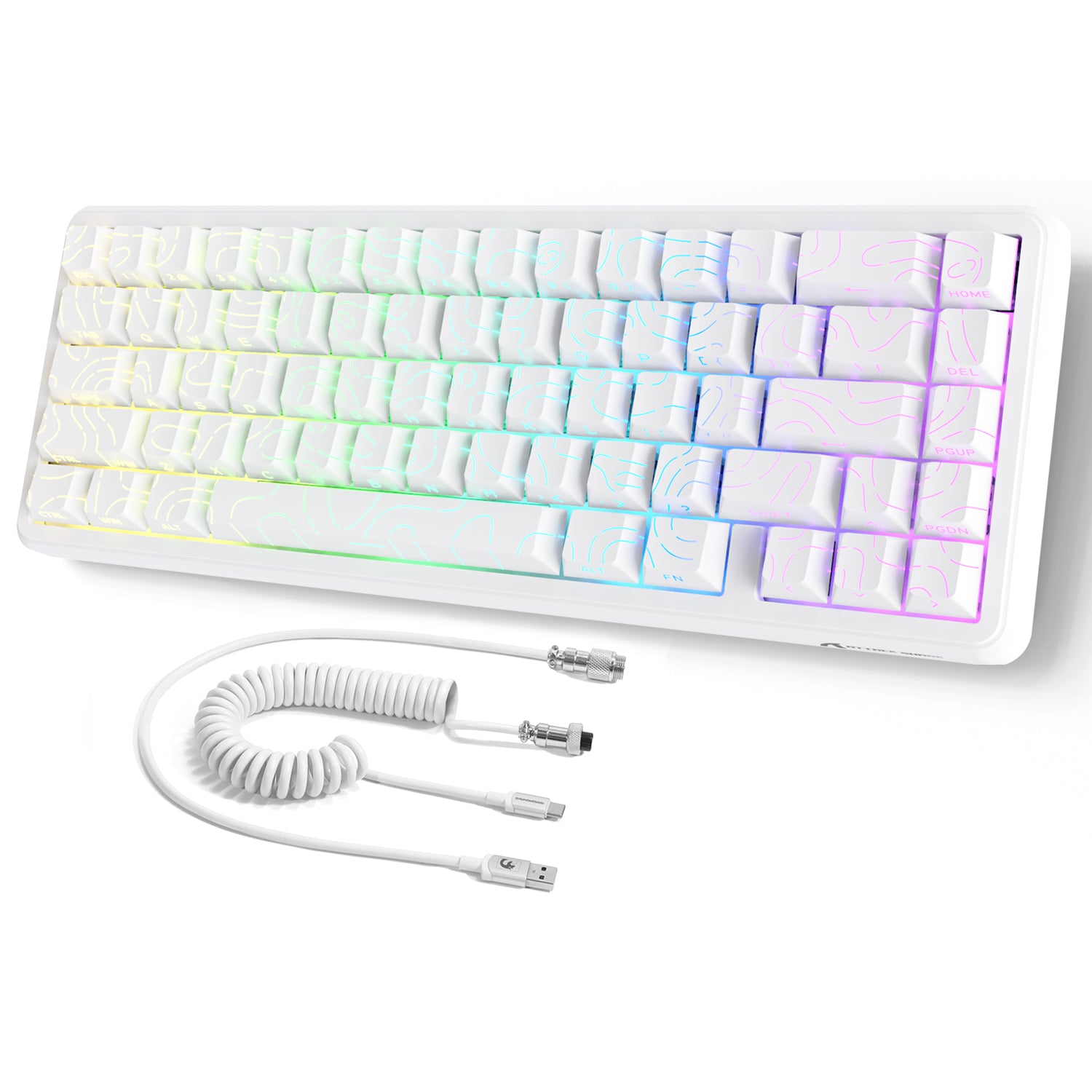 ATTACK SHARK X65 HE Magnetic Switch Rapid Trigger Keyboard With 8Khz Coiled Cable