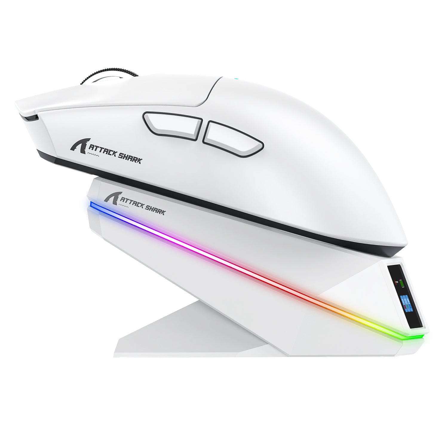 Mouse Gamer Sem Fio ATTACK SHARK X11 PRO V2 com Tela TFT e Base de Carregamento com Cabo Enrolado C06