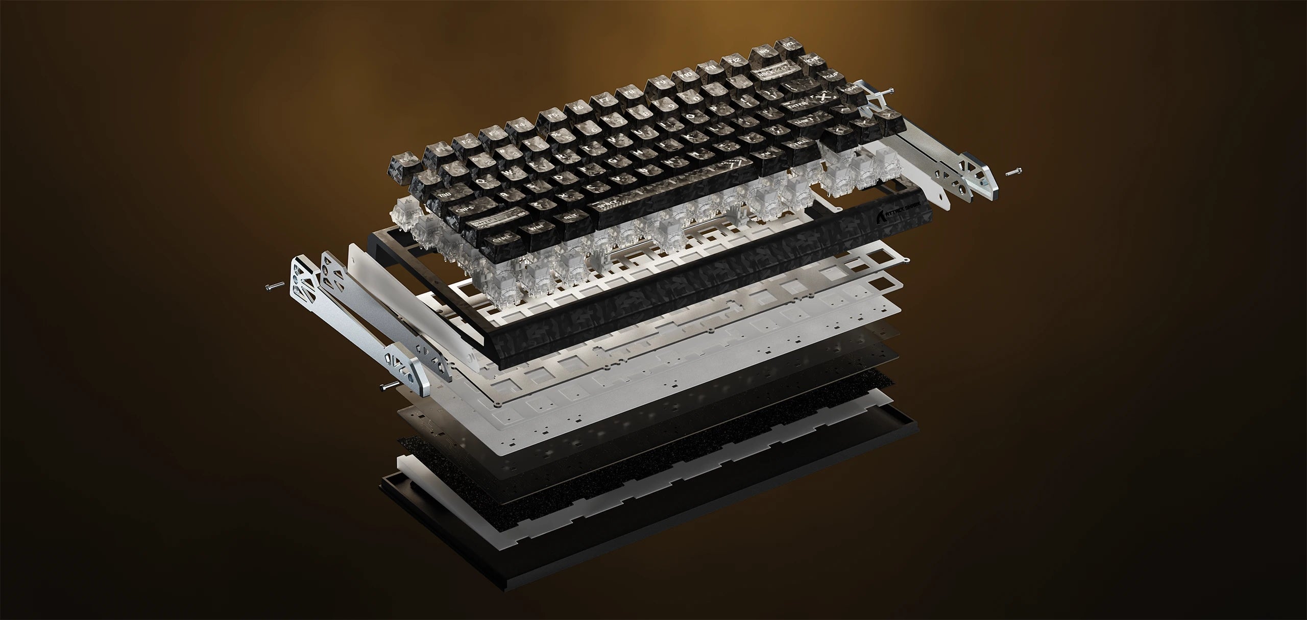 Interner Aufbau und Komponentenebenen einer Tastatur
