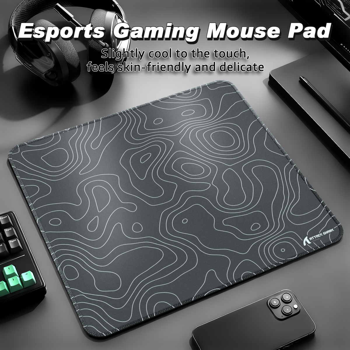 ATTACK SHARK CM02 Tapis de souris eSport (450x400x4 mm)