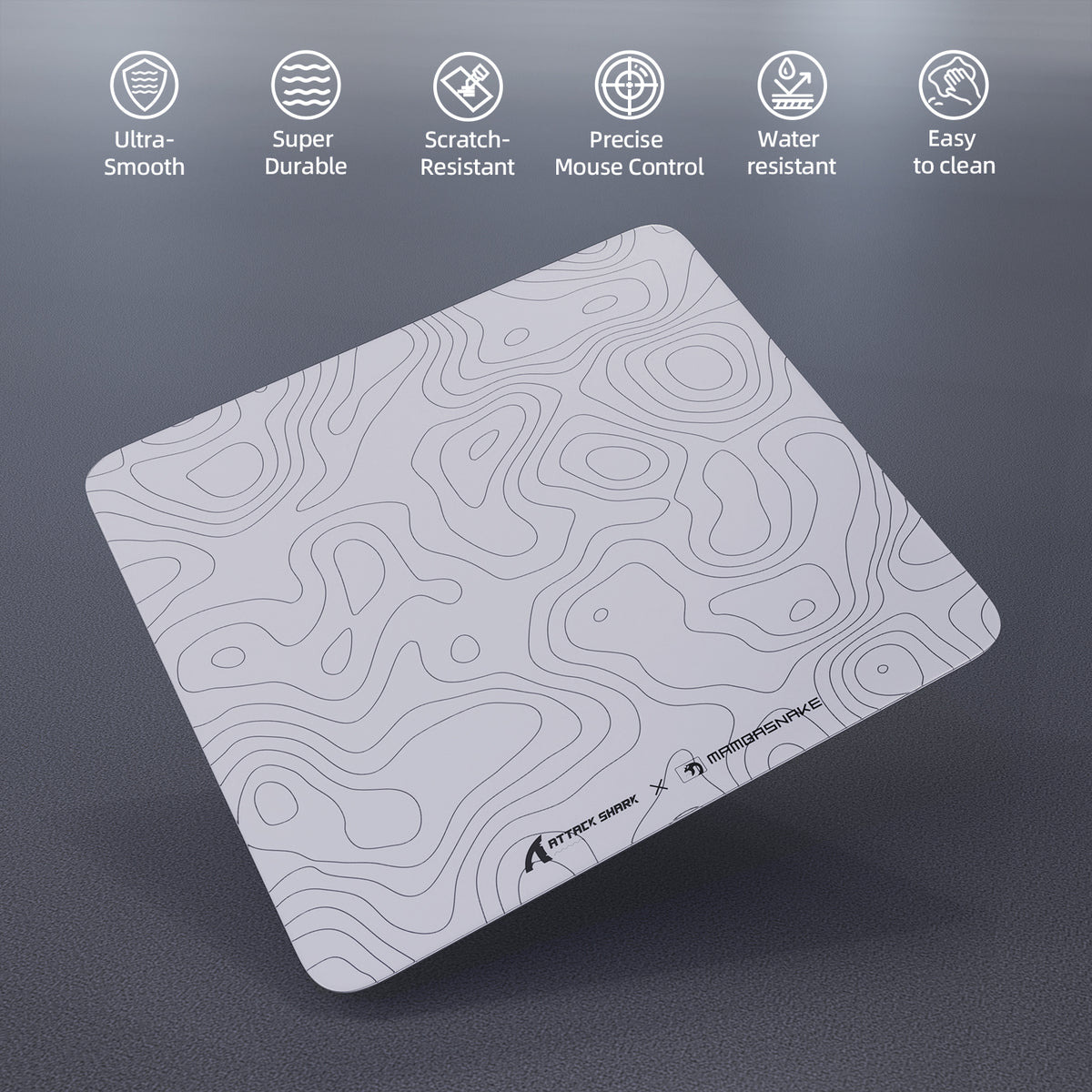 CM05 Premium Tempered Glass Gaming Mouse Pad | ATTACK SHARK