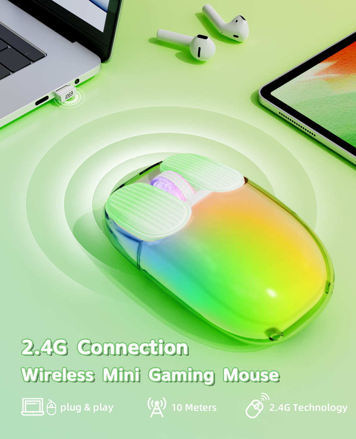 ATTACK SHARK x AJAZZ I069 Mini Wireless Bluetooth Cute Silent Mouse