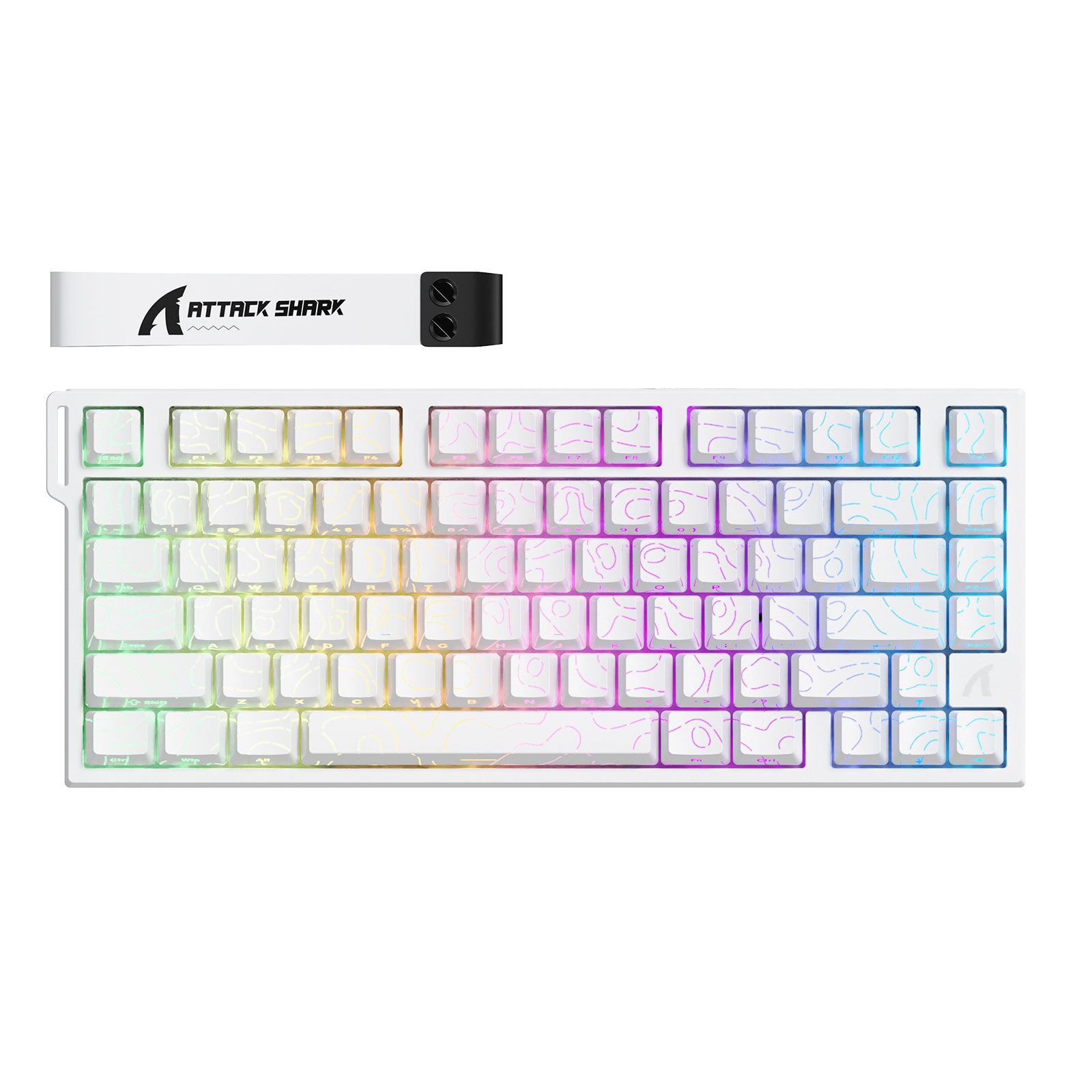 White Contours (Pattern Shine Through Keycaps)