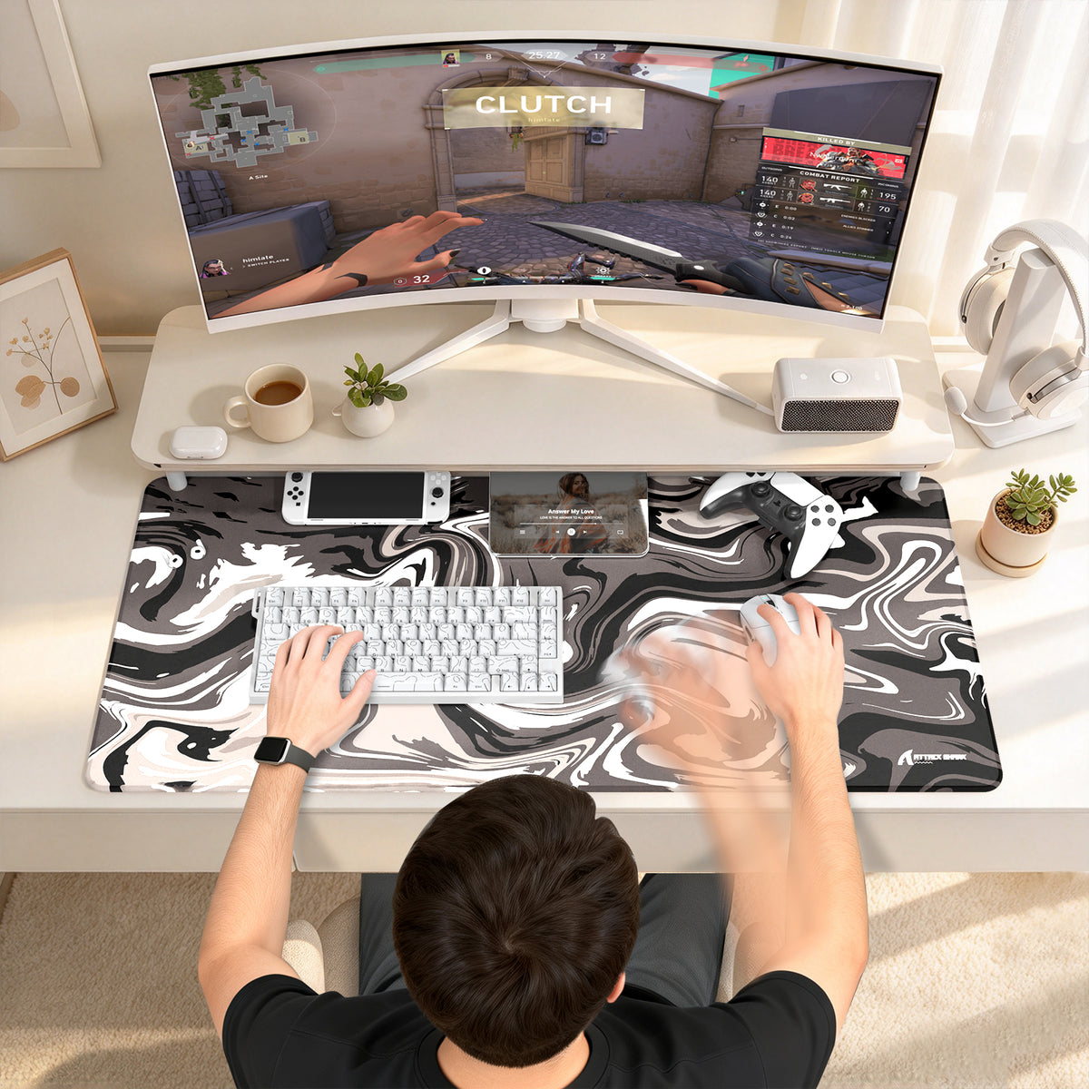 Tapis de Souris Gaming eSport ATTACK SHARK CM02PRO (900x400x4 MM)
