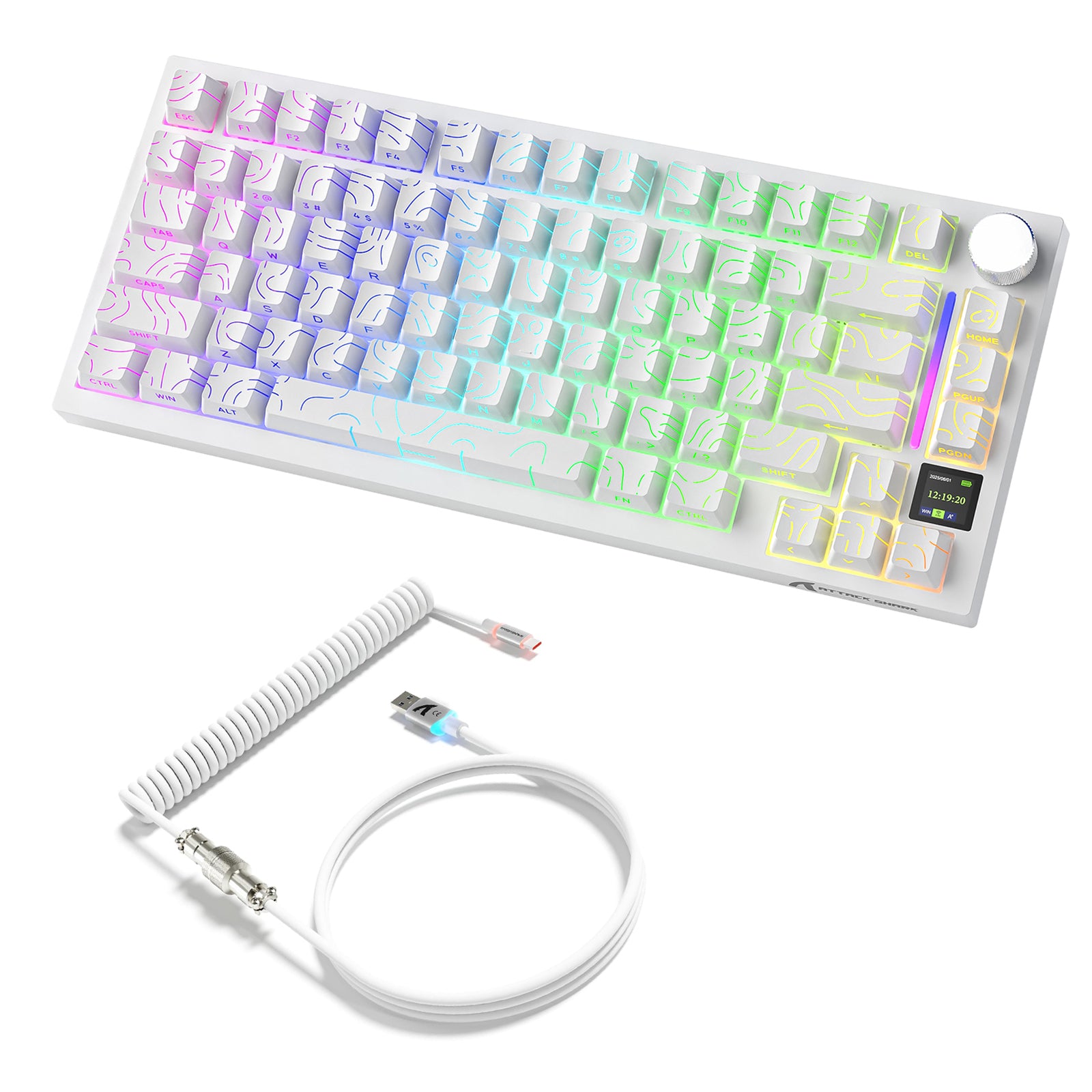 White Contour-Shark Switch+Cable