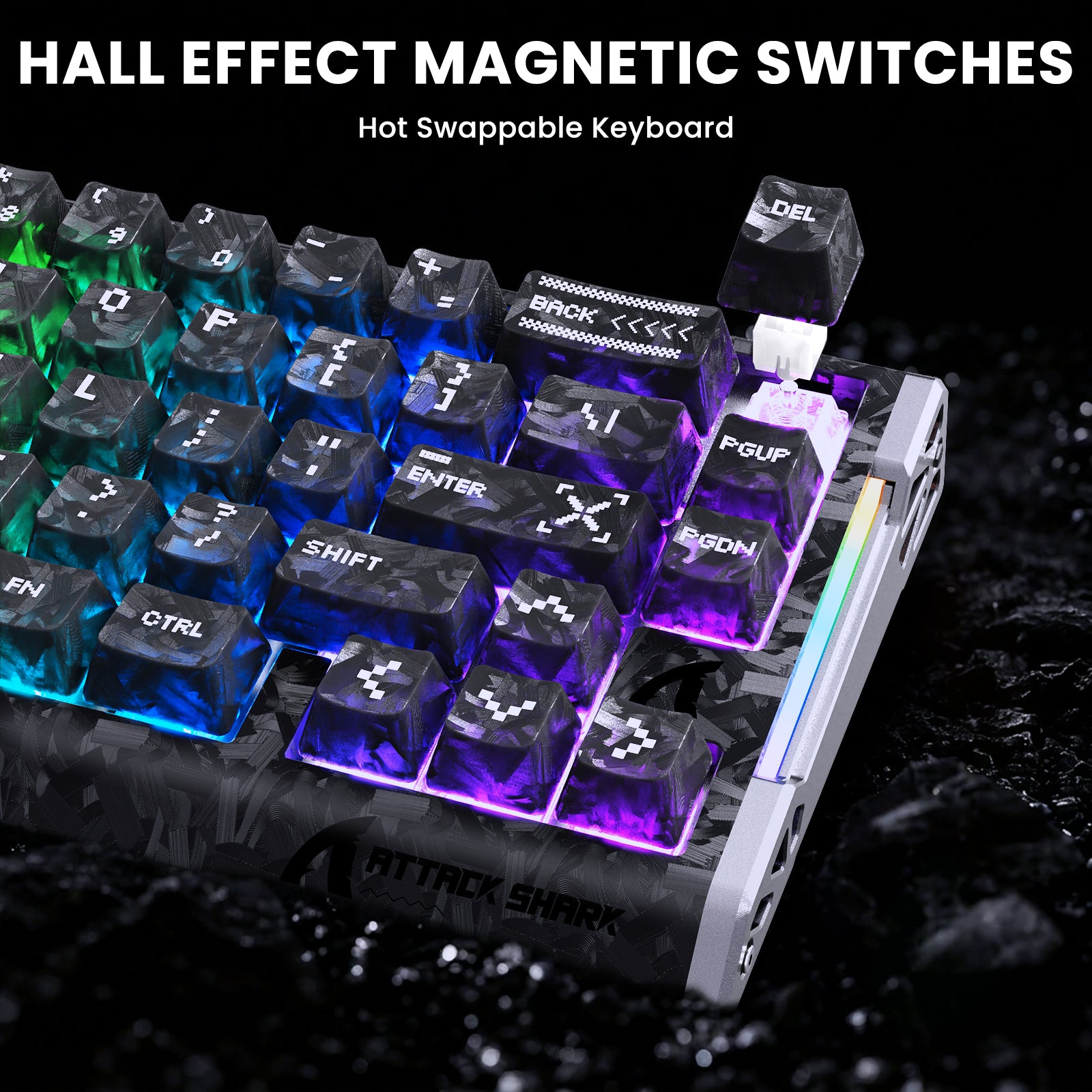 ATTACK SHARK R68 HE & X11 ULTRA Bundle gaming in fibra di carbonio con cavo a spirale C01 ULTRA