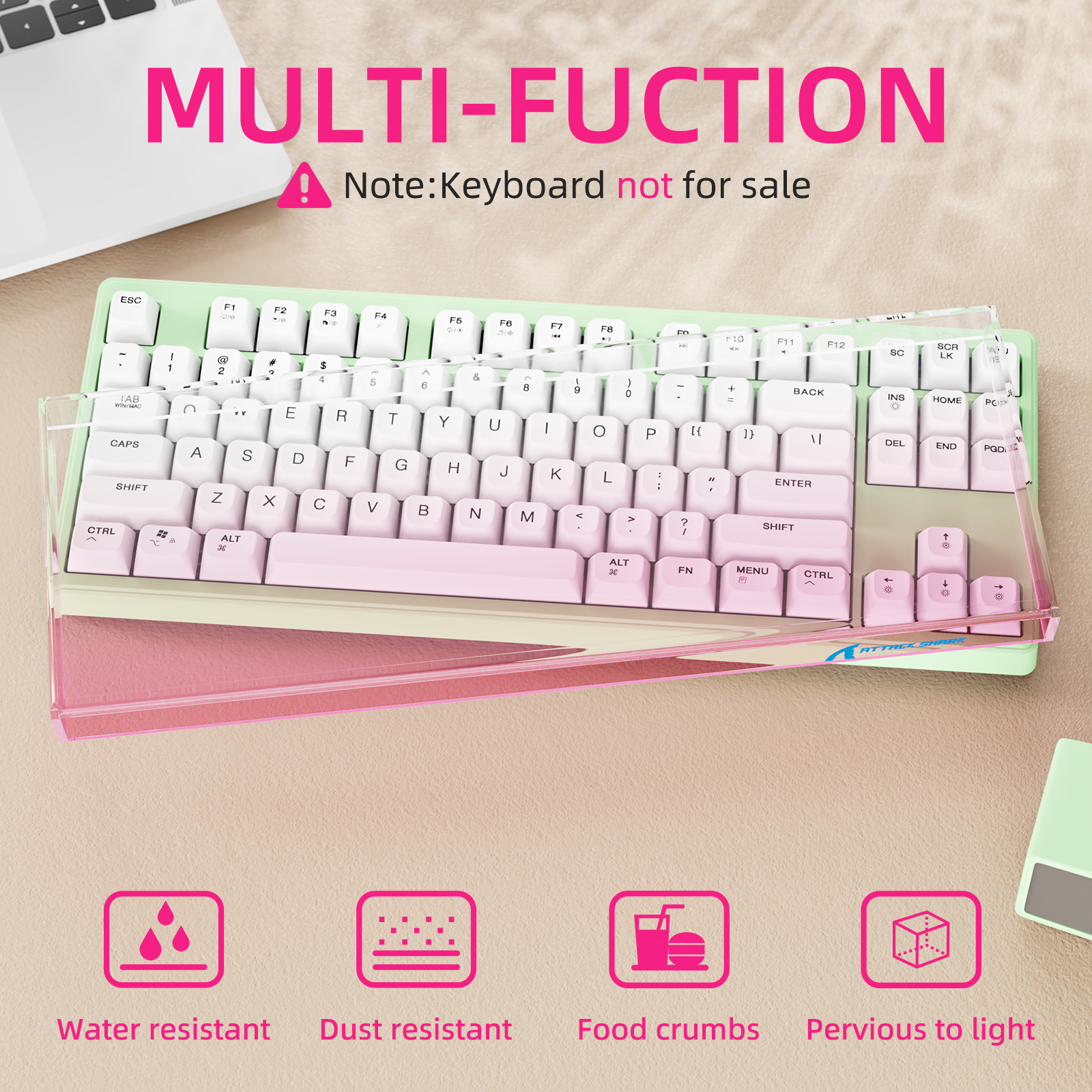 ATTACK SHARK 87 Keys Keyboard Dust Cover
