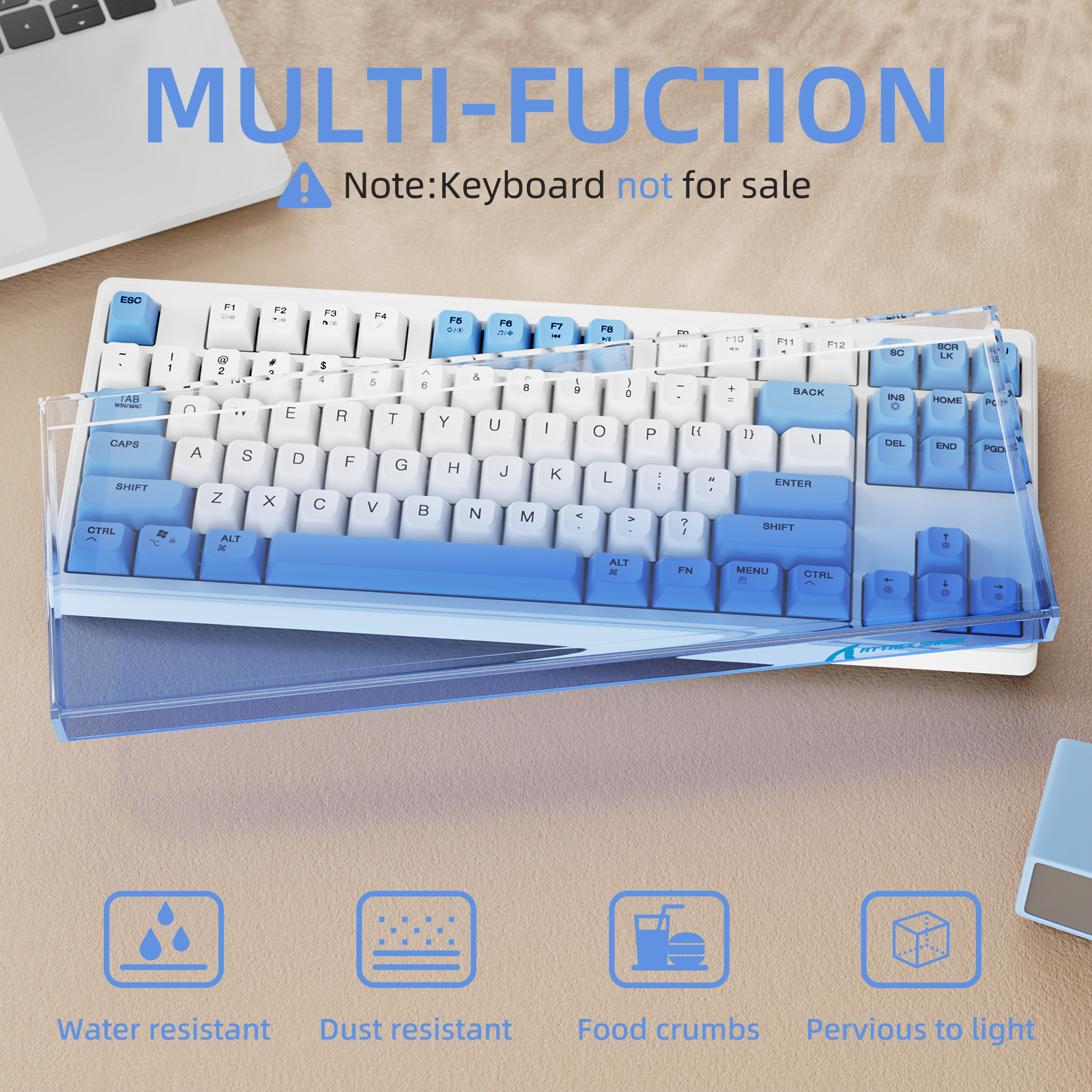 ATTACK SHARK 87 Keys Keyboard Dust Cover
