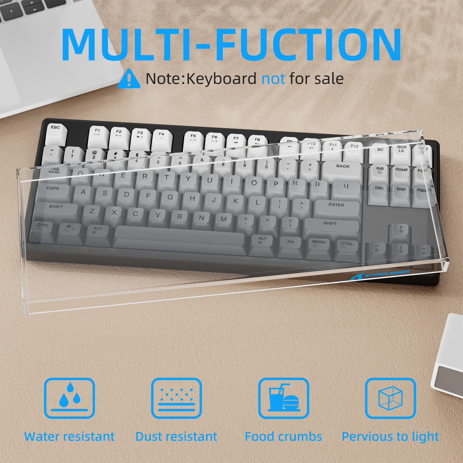 ATTACK SHARK 87 Keys Keyboard Dust Cover