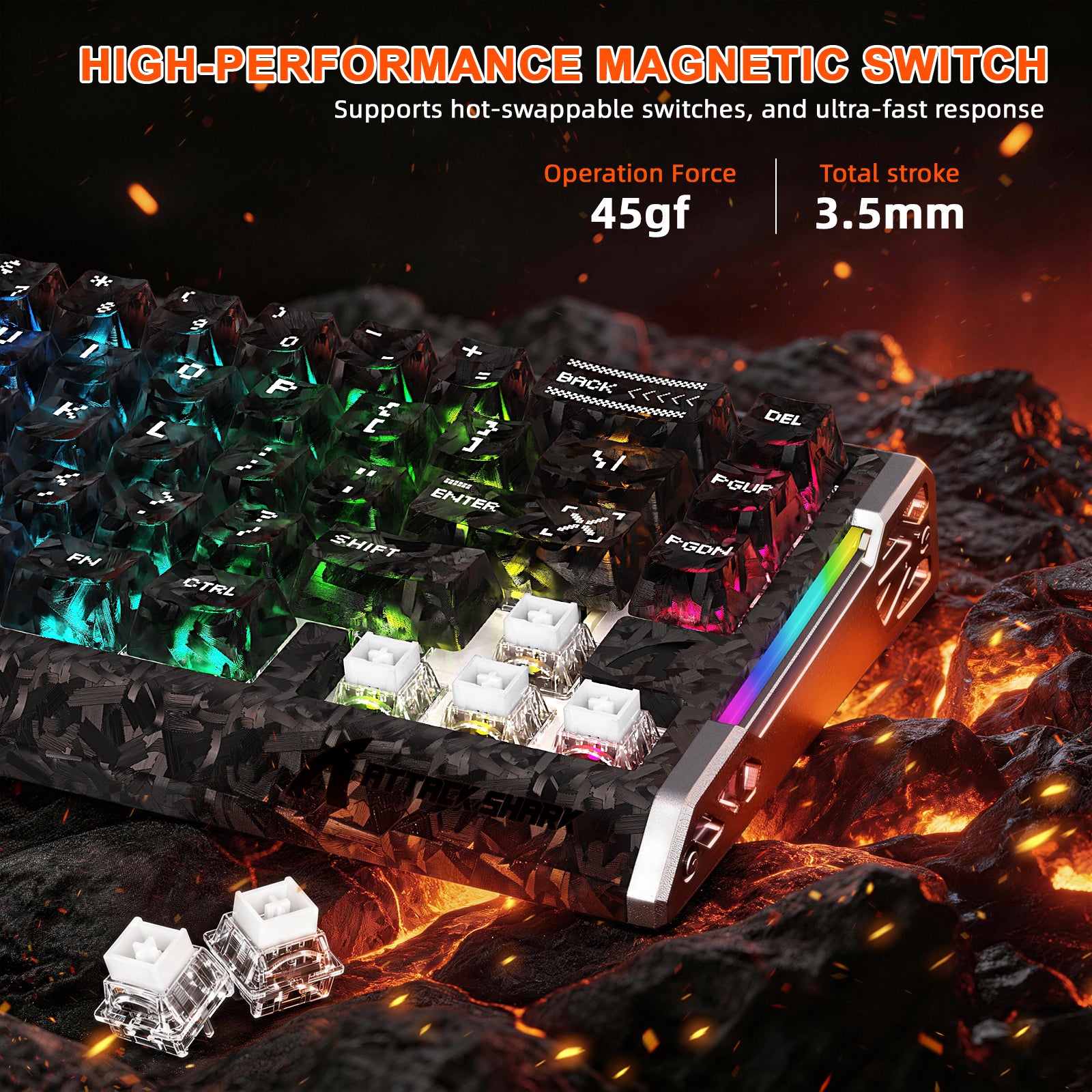 ATTACK SHARK R68 HE & R5 ULTRA カーボンファイバーゲーミングバンドル