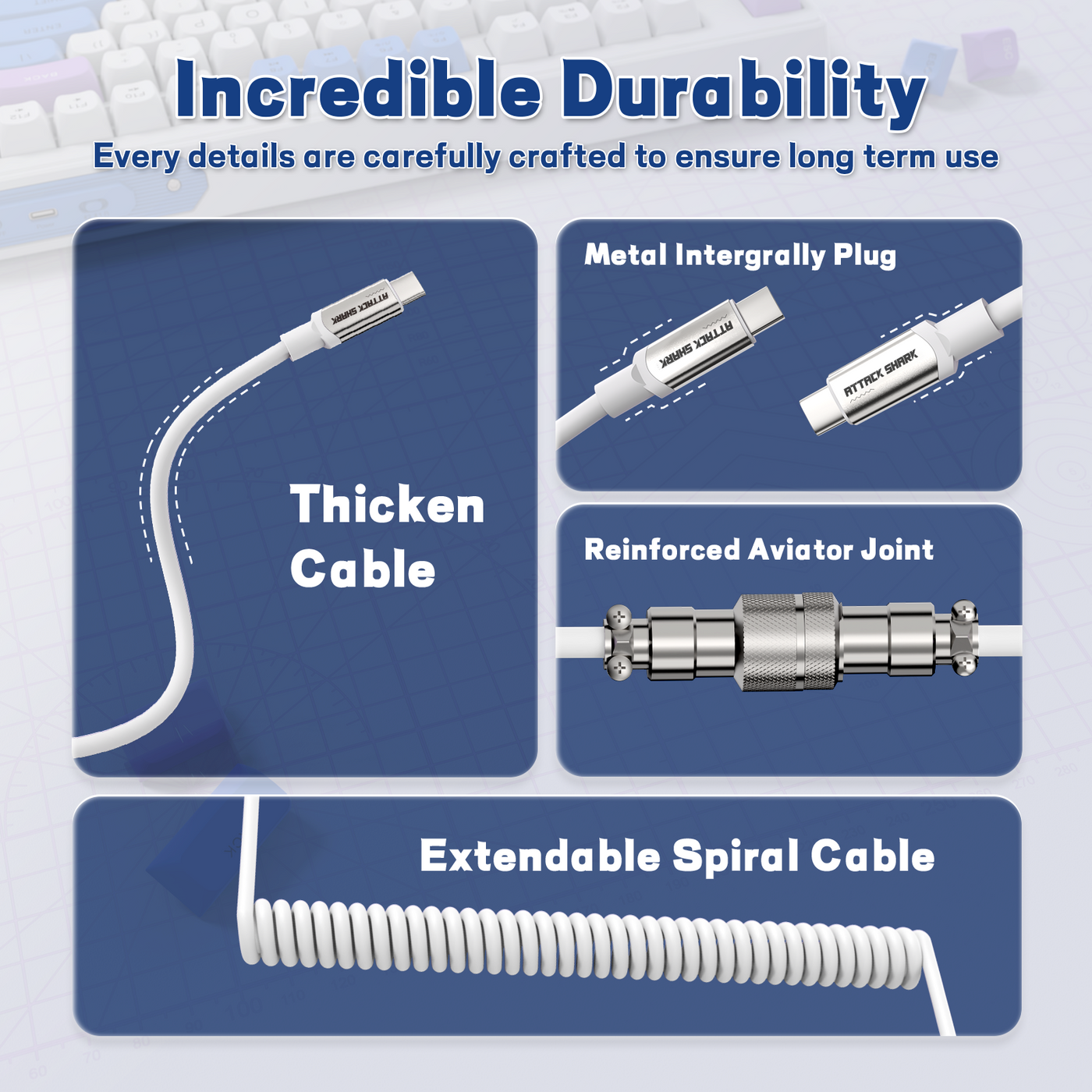High-Performance Coiled Cable | ATTACK SHARK