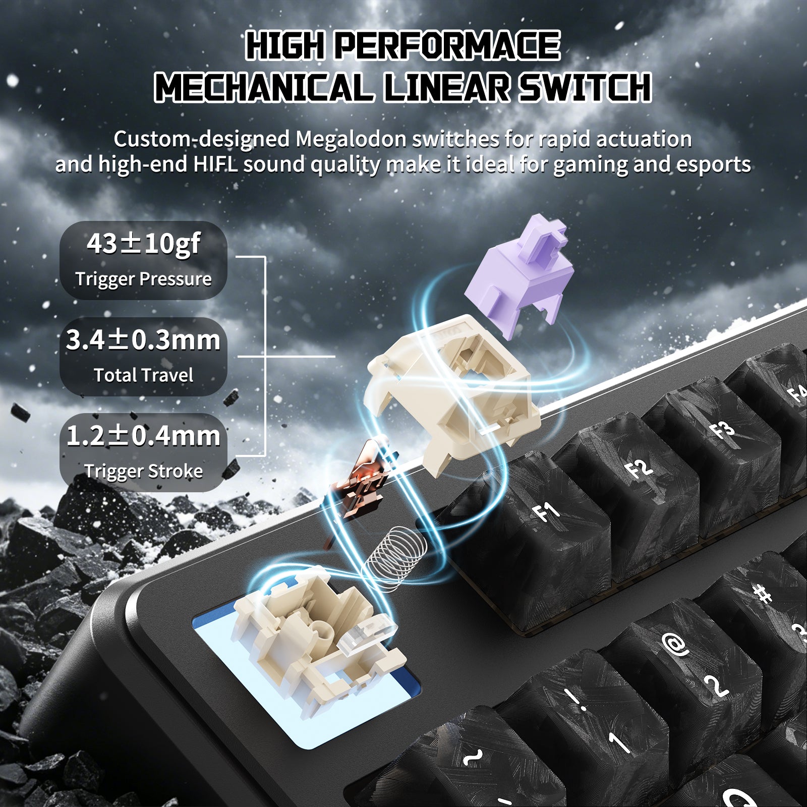 ATTACK SHARK X87 ULTRA ワイヤレス メカニカルキーボード 8K ワイヤレスレシーバー付き