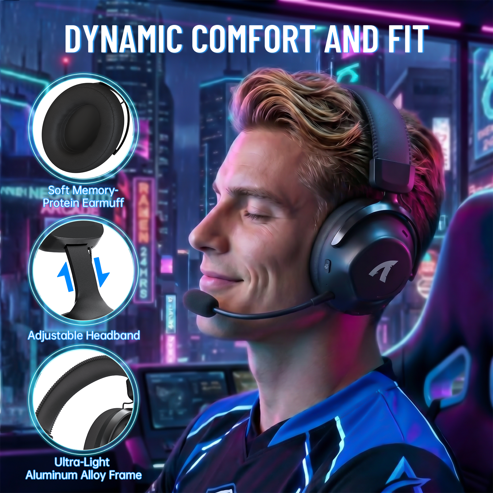 ATTACK SHARK L50PRO Tri-Mode Wireless Gaming Headset