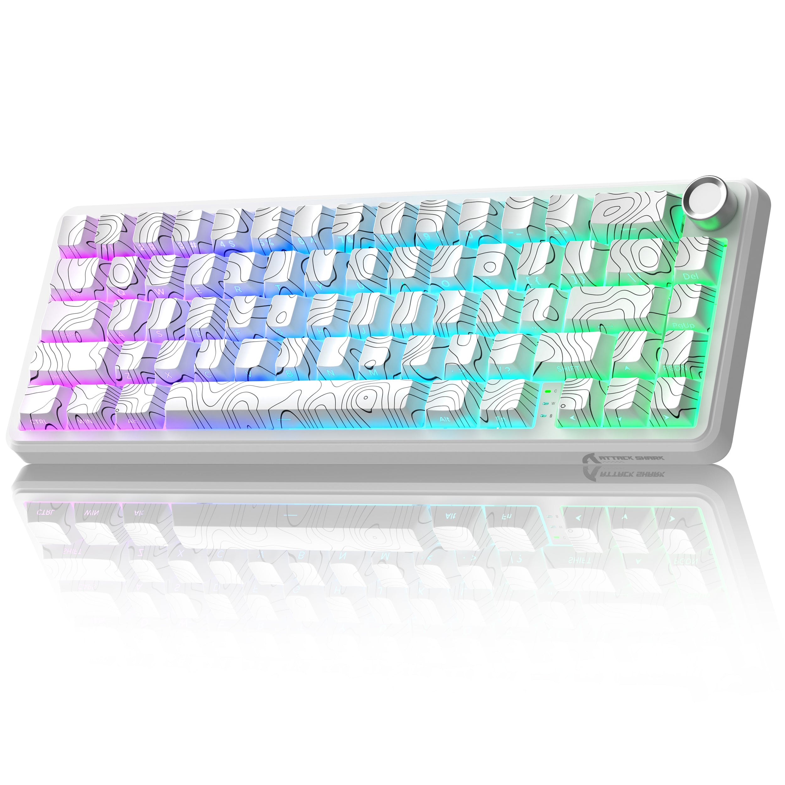 Clavier à déclenchement rapide sans fil ATTACK SHARK X65PRO HE avec interrupteur magnétique