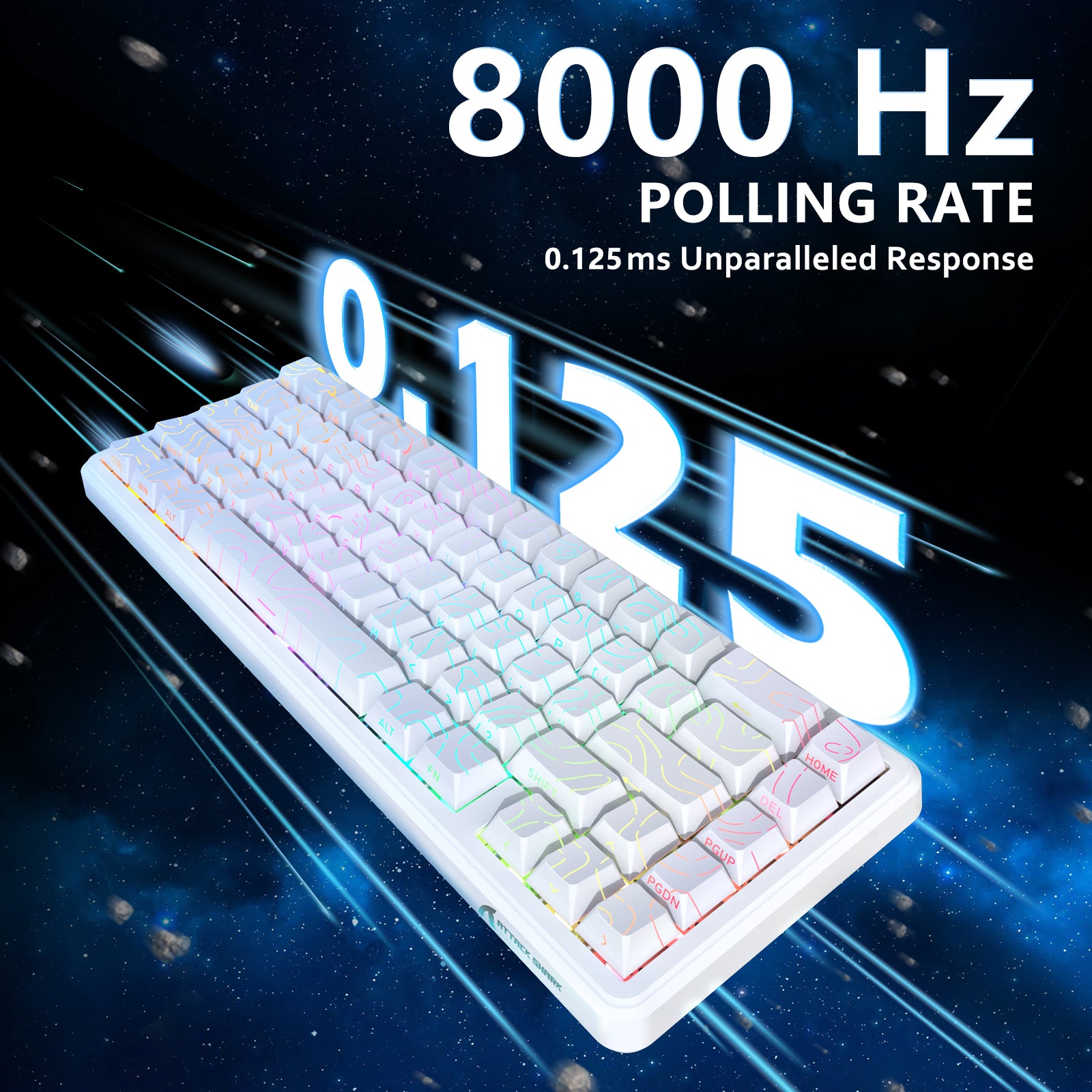 Teclado con gatillo rápido e interruptor magnético ATTACK SHARK X65 HE