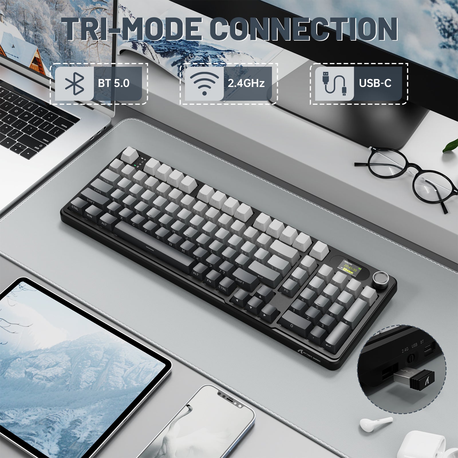 Teclado inalámbrico para juegos ATTACK SHARK X98PRO