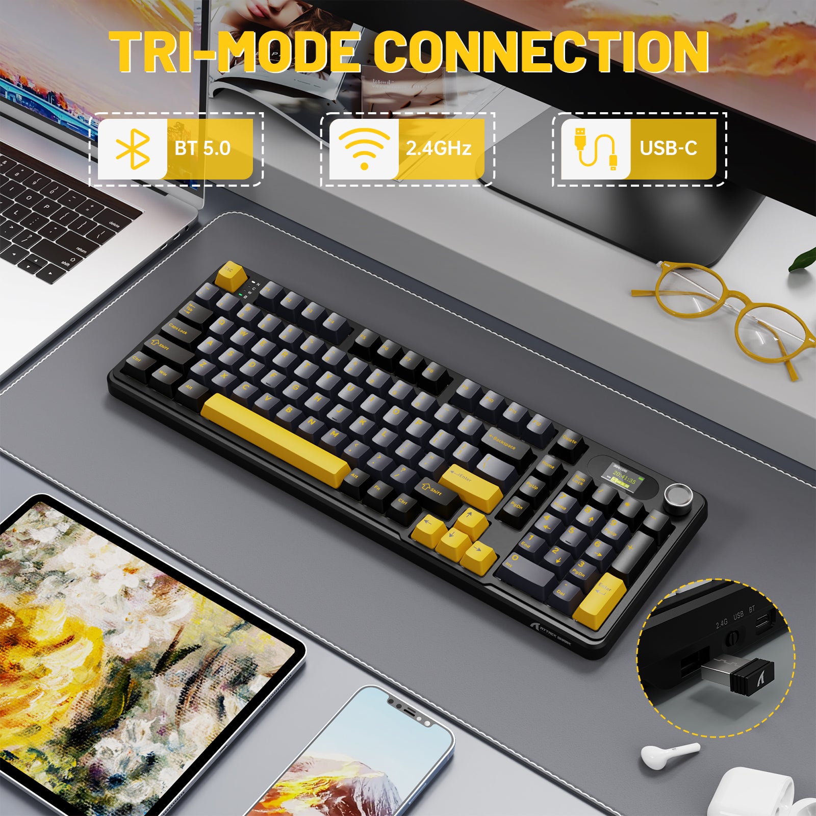 Teclado inalámbrico para juegos ATTACK SHARK X98PRO