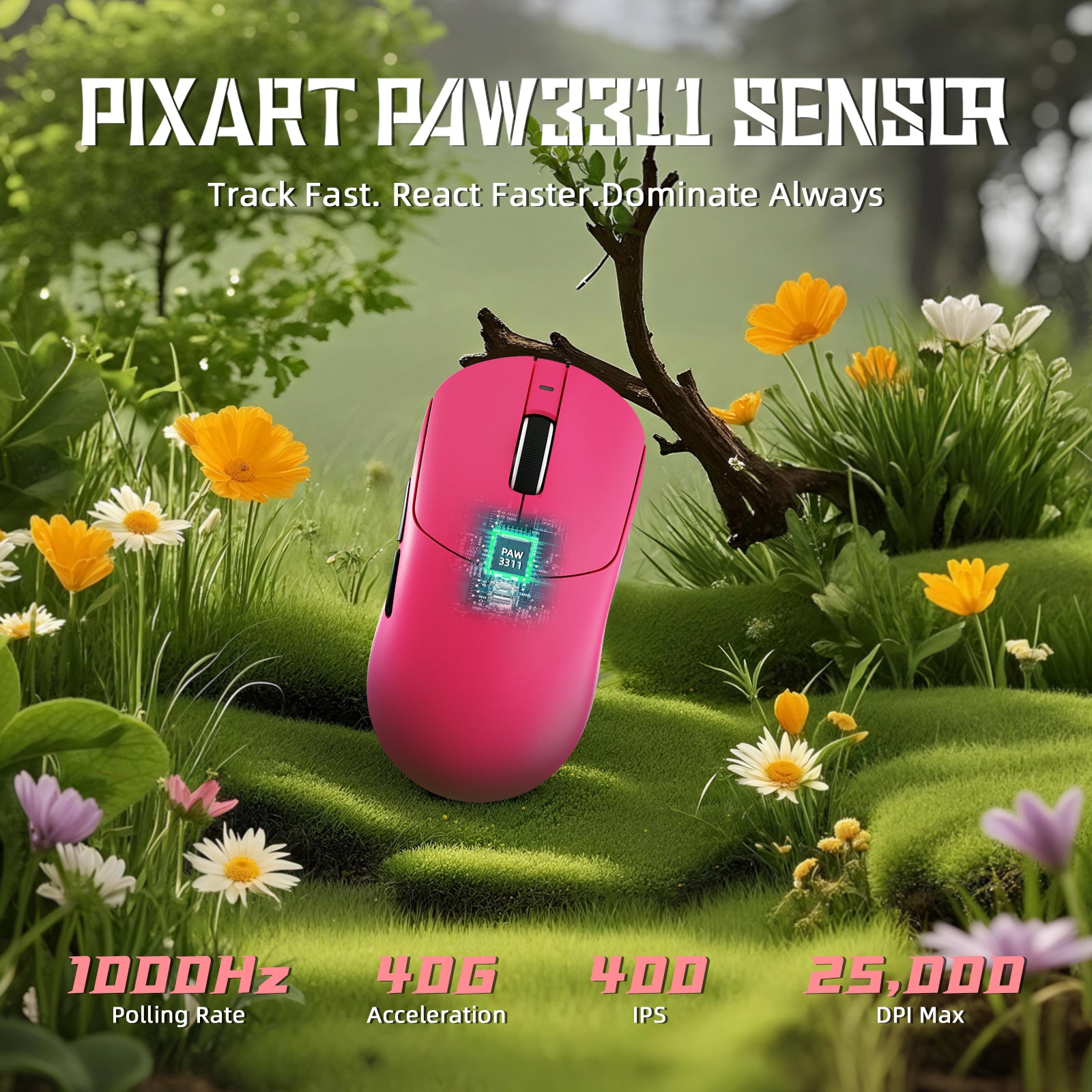 ATTACK SHARK X8SE Kabellose Tri-Mode-Gaming-Maus, 25.000 DPI, ultraleicht