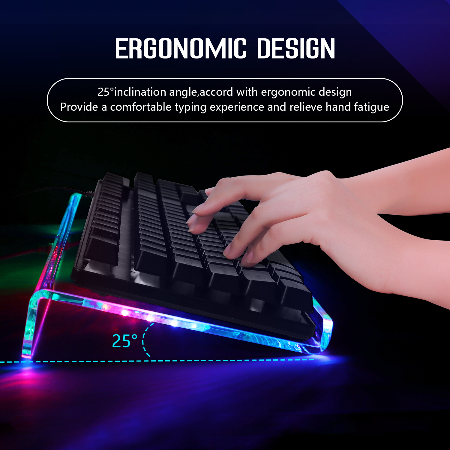 ATTACK SHARK X MAMBASNAKE Ergonomic RGB Keyboard Holder