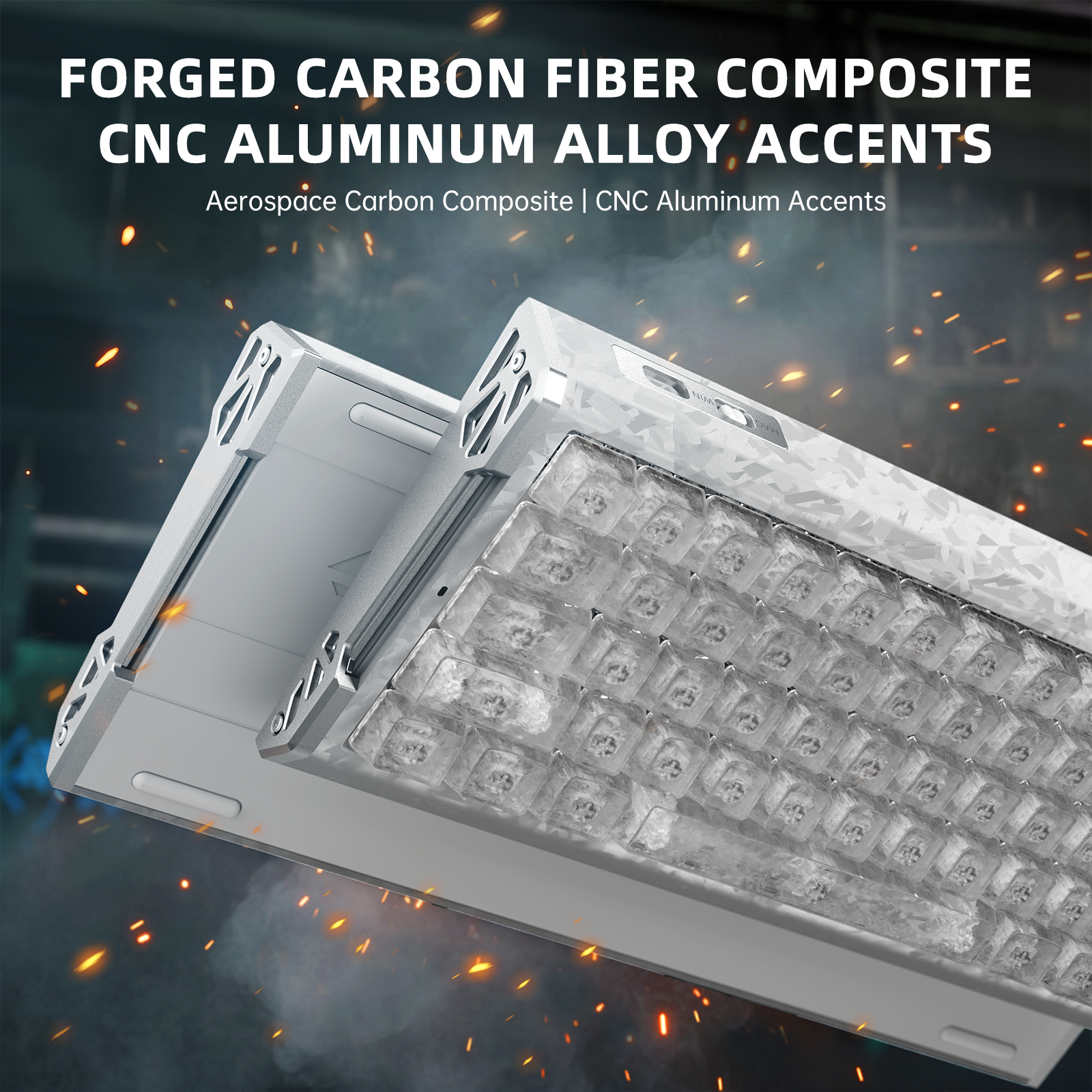 ATTACK SHARK R68 HE Carbonfaser-Schnelltrigger-Tastatur mit Magnetschalter