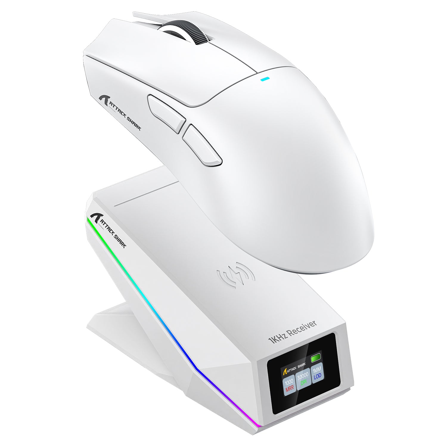 Mouse Gamer Sem Fio ATTACK SHARK X11 PRO V2 com Tela TFT e Base de Carregamento com Cabo Enrolado C06