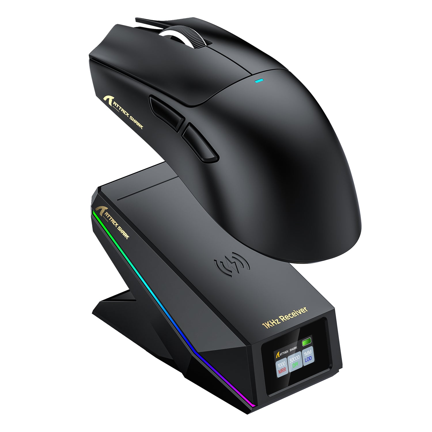 Mouse Gamer Sem Fio ATTACK SHARK X11 PRO V2 com Tela TFT e Base de Carregamento com Cabo Enrolado C06