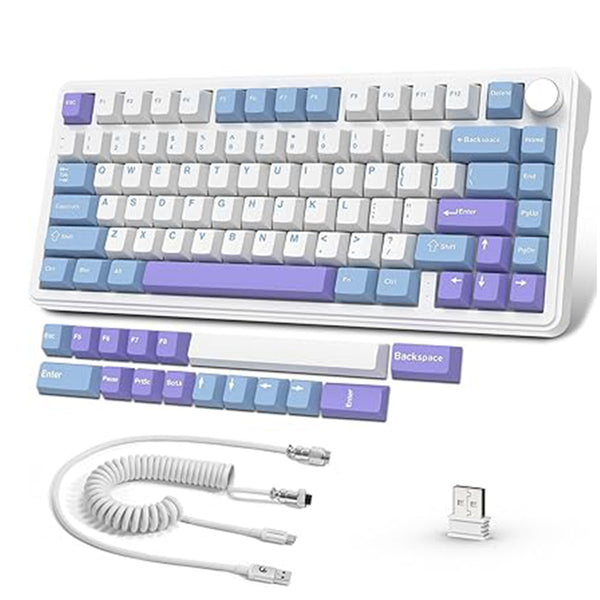 Blanc Violet (avec Câble Pro en Spirale) / Default