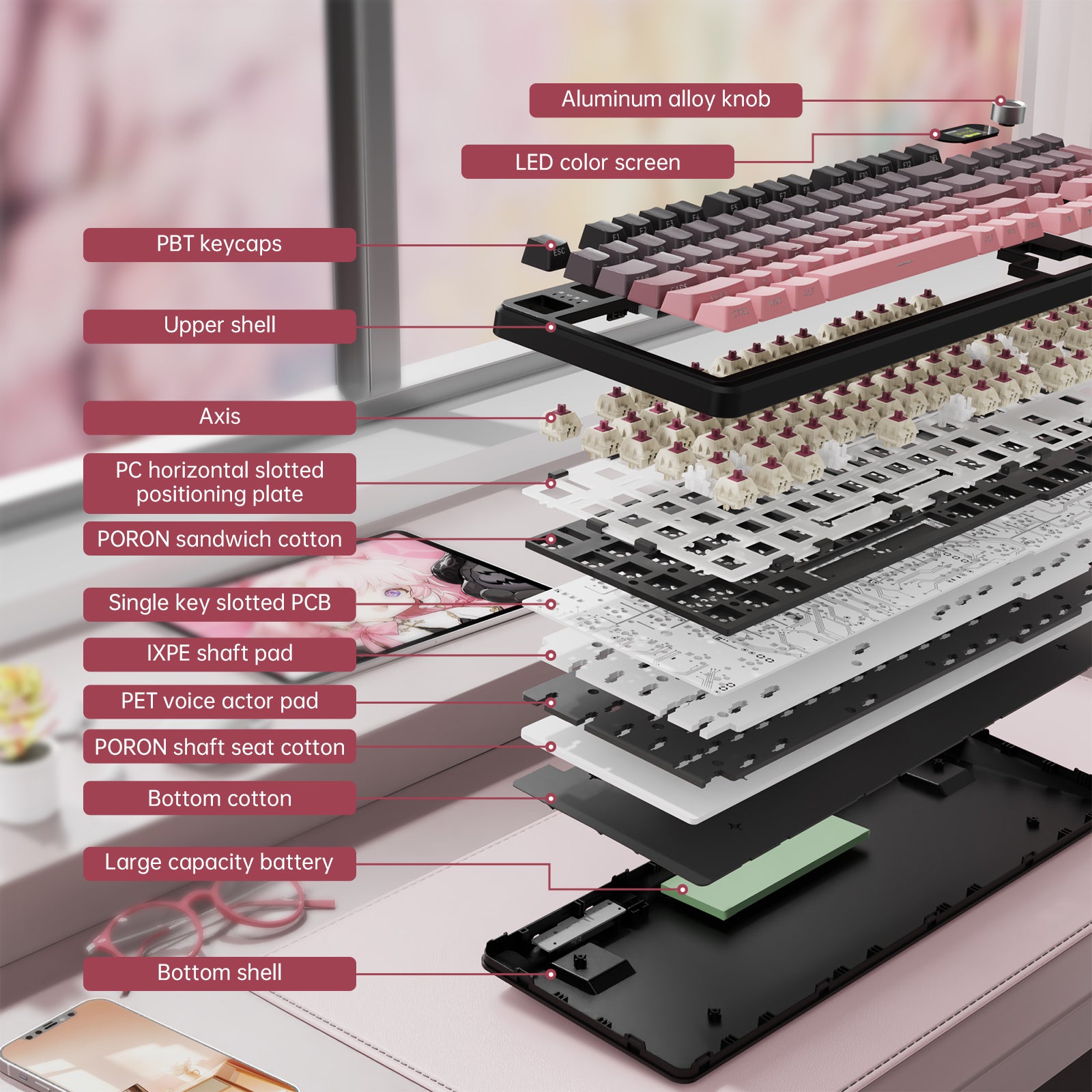 ATTACK SHARK X98PRO ワイヤレス ゲーミング キーボード