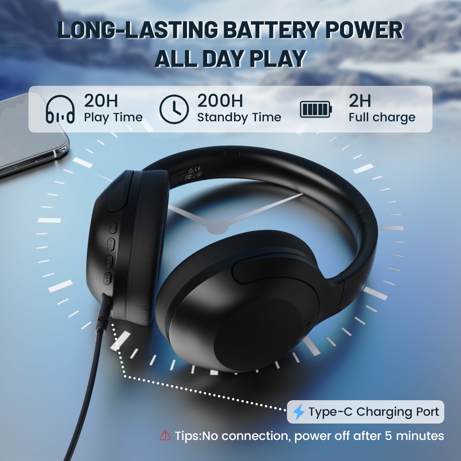 ATTACK SHARK G300 ANC Foldable Ultra-Light Dual-Mode Headphones