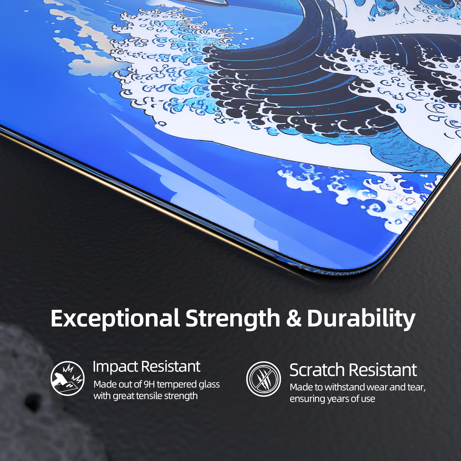 Alfombrilla de ratón para juegos de vidrio templado ATTACK SHARK CM05