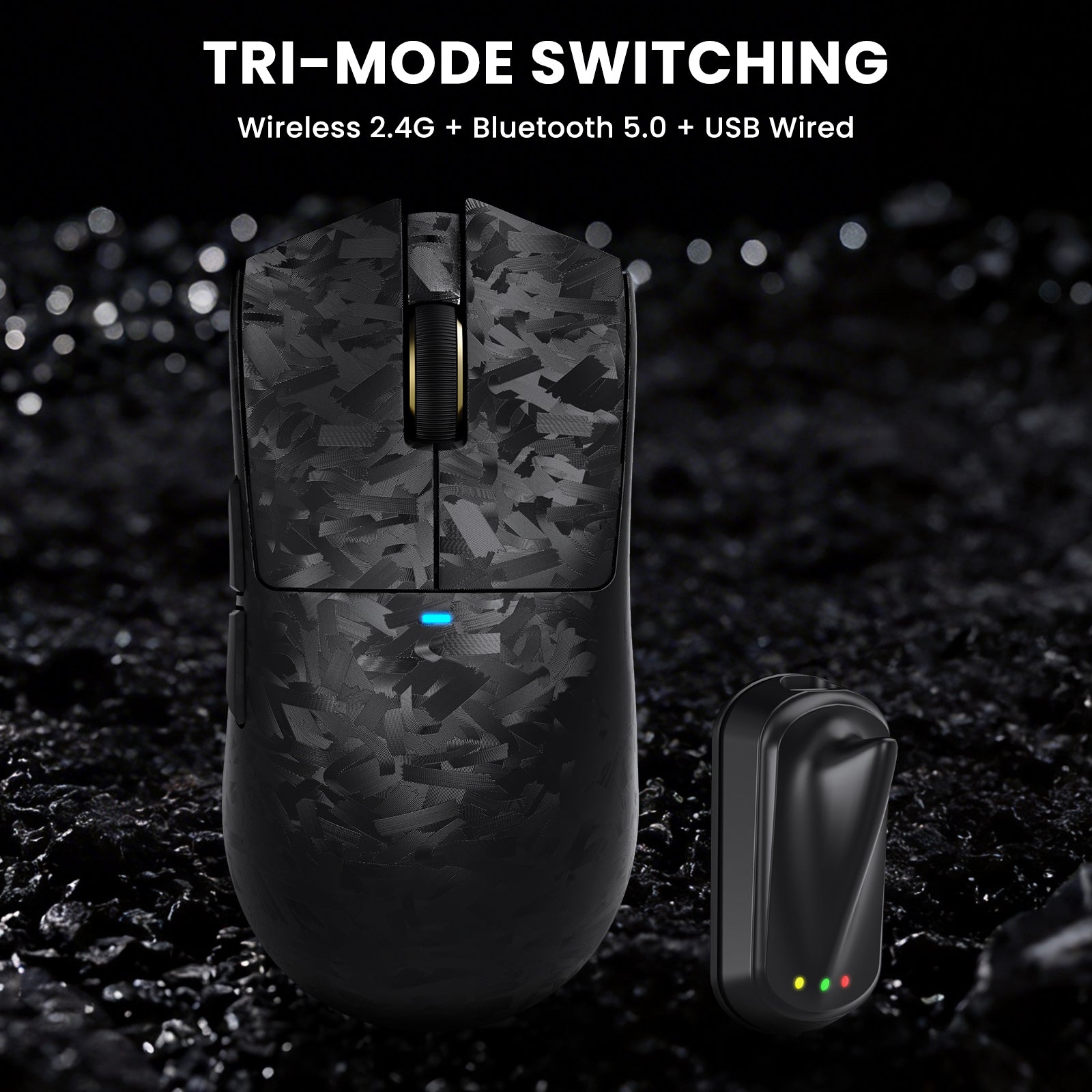 ATTACK SHARK R68 HE & X11 ULTRA Bundle gaming in fibra di carbonio con cavo a spirale C01 ULTRA