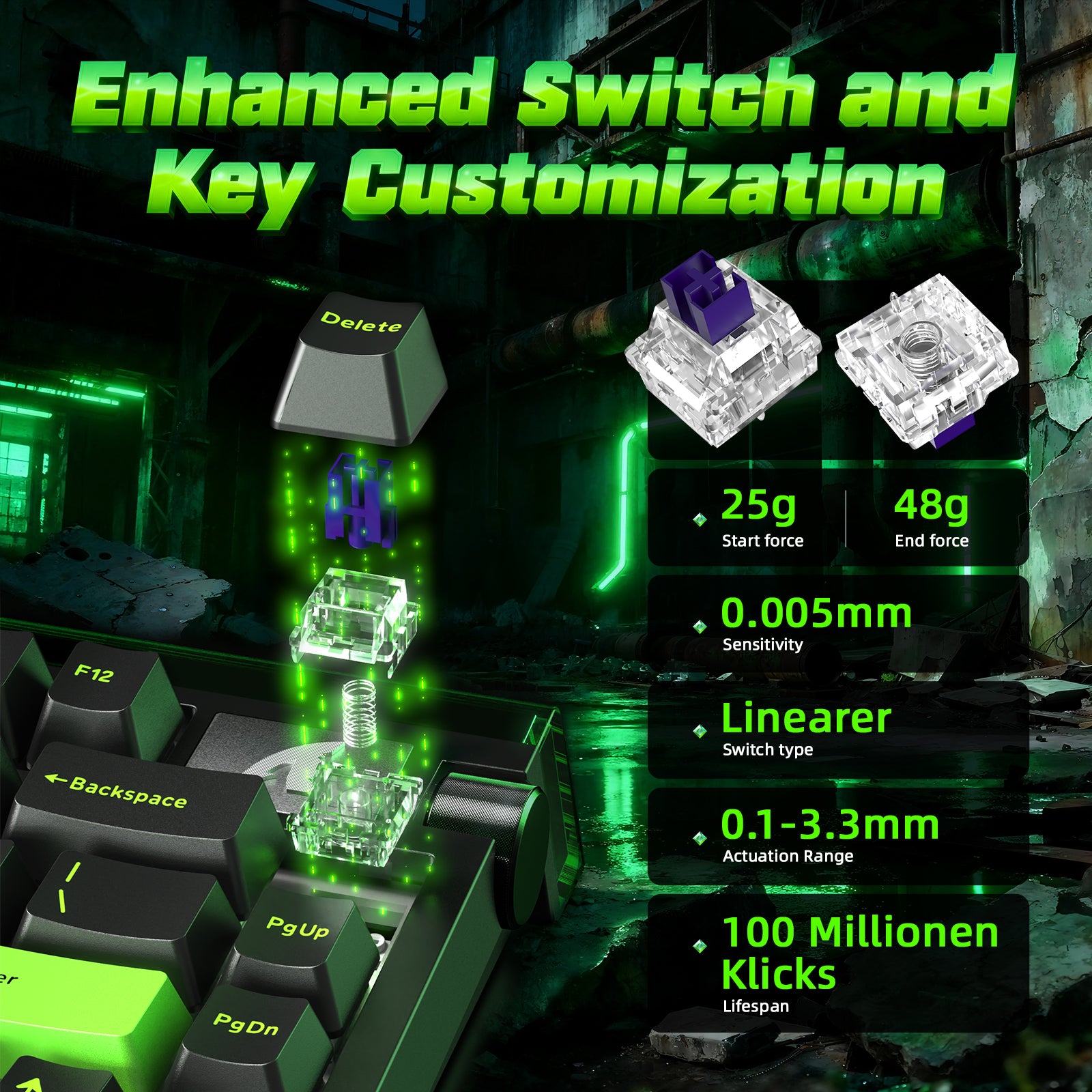 ATTACK SHARK R85 HE Rapid Trigger Keyboard with C01ULTRA LED Cable