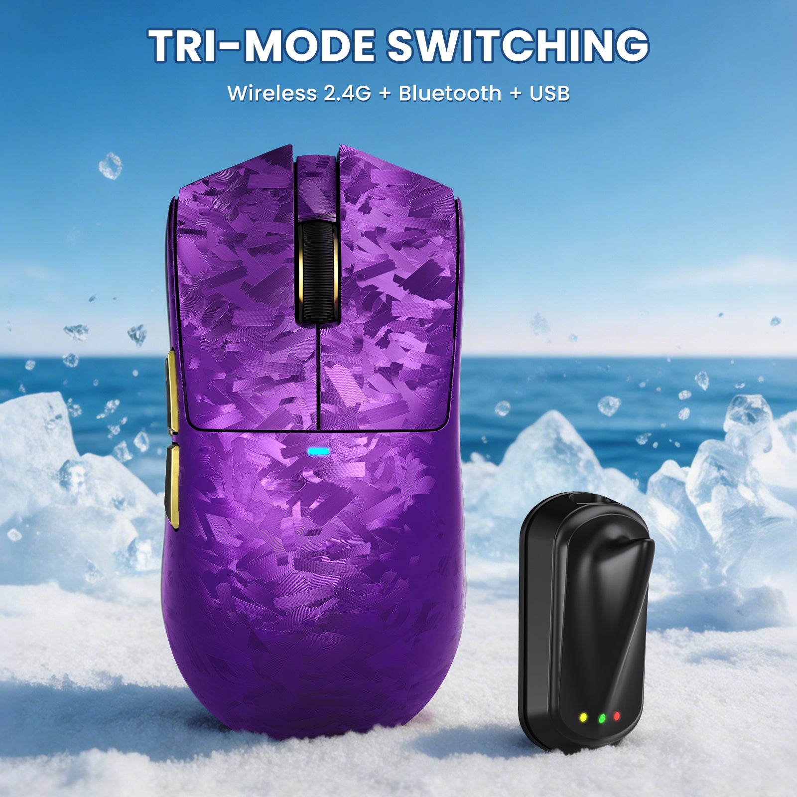 ATTACK SHARK R68 HE & X11 ULTRA Bundle gaming in fibra di carbonio con cavo a spirale C01 ULTRA