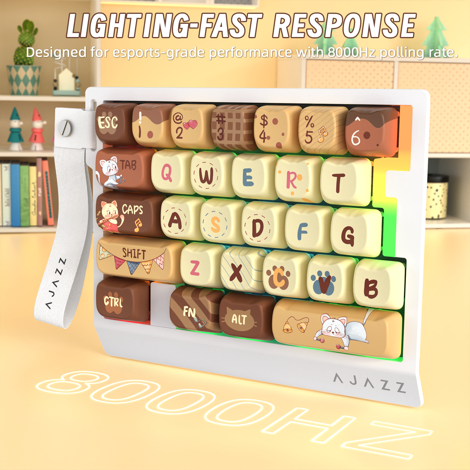 ATTACK SHARK X AJAZZ AK029 Wired One-Handed Gaming Keyboard