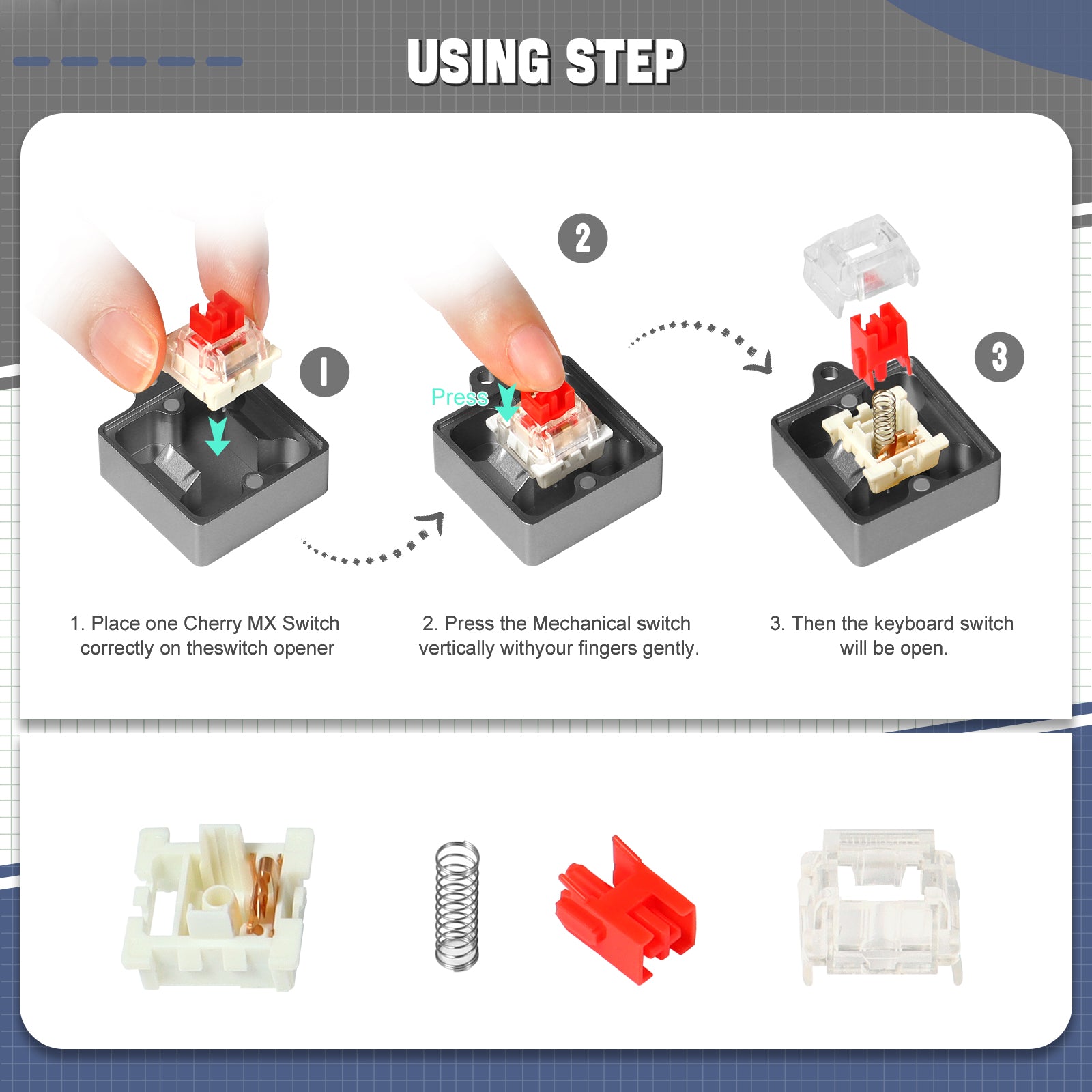 ATTACK SHARK Switch Opener Kit with Switch Puller