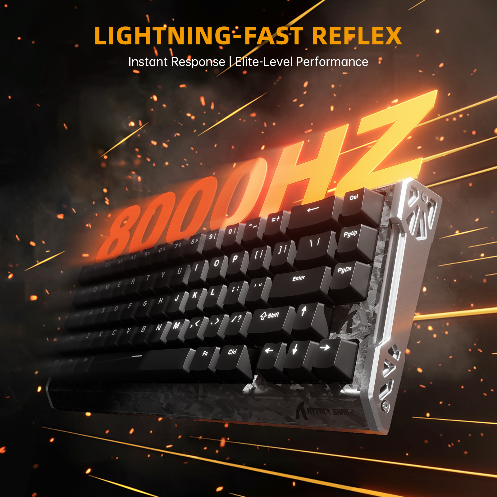 ATTACK SHARK R68 HE Carbonfaser-Schnelltrigger-Tastatur mit Magnetschalter
