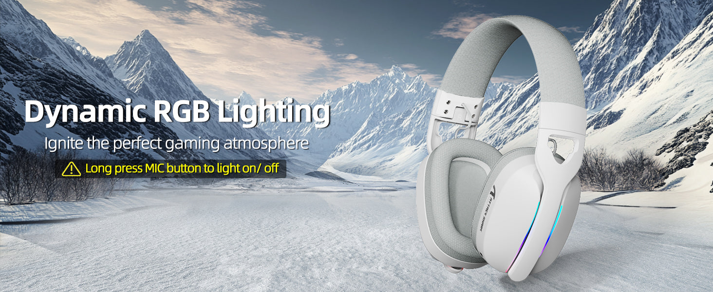 ATTACK SHARK L90 Foldable RGB Ultra-Light Tri-Mode Gaming Headset