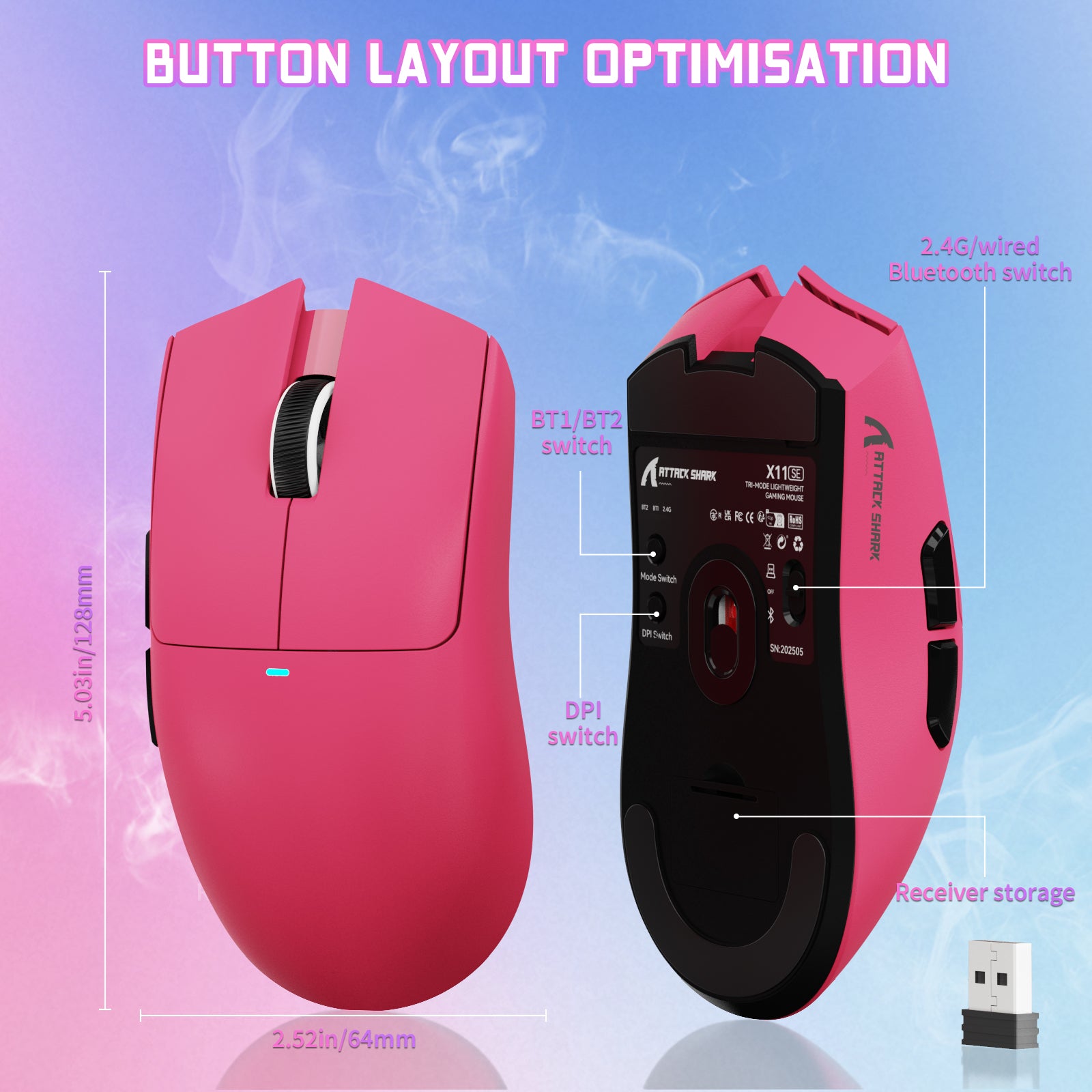 ATTACK SHARK X11SE Wireless Gaming Mouse