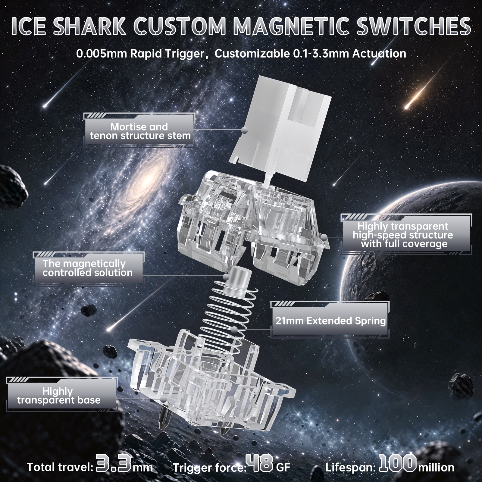 ATTACK SHARK R98 HE カーボンファイバー有線ラピッドトリガー磁気スイッチキーボード C01 Ultra RGB コイルケーブル付き