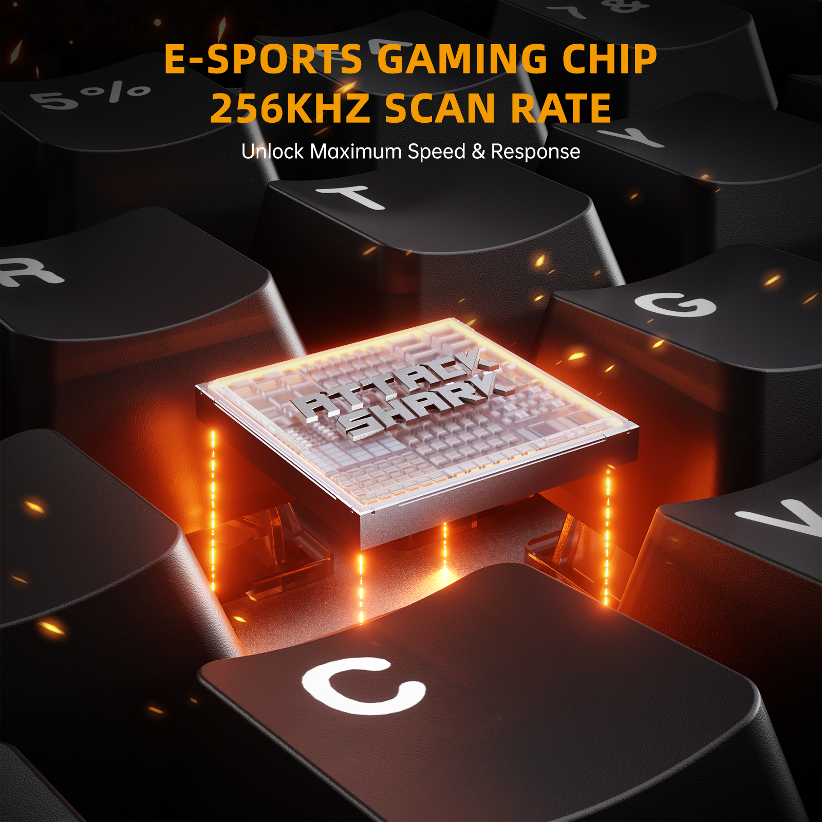 ATTACK SHARK R68 HE Carbonfaser-Schnelltrigger-Tastatur mit Magnetschalter