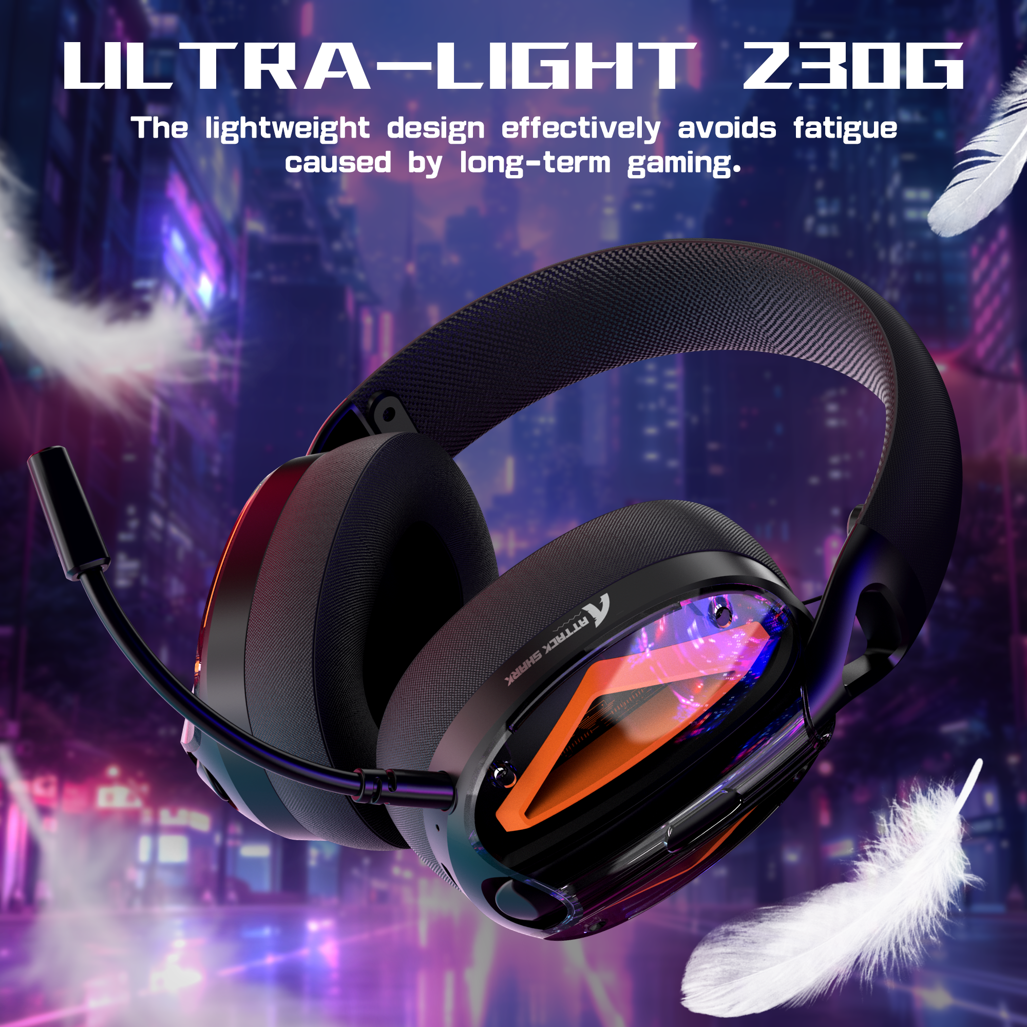 ATTACK SHARK L60 Ultra-Light Tri-Mode Gaming Headset