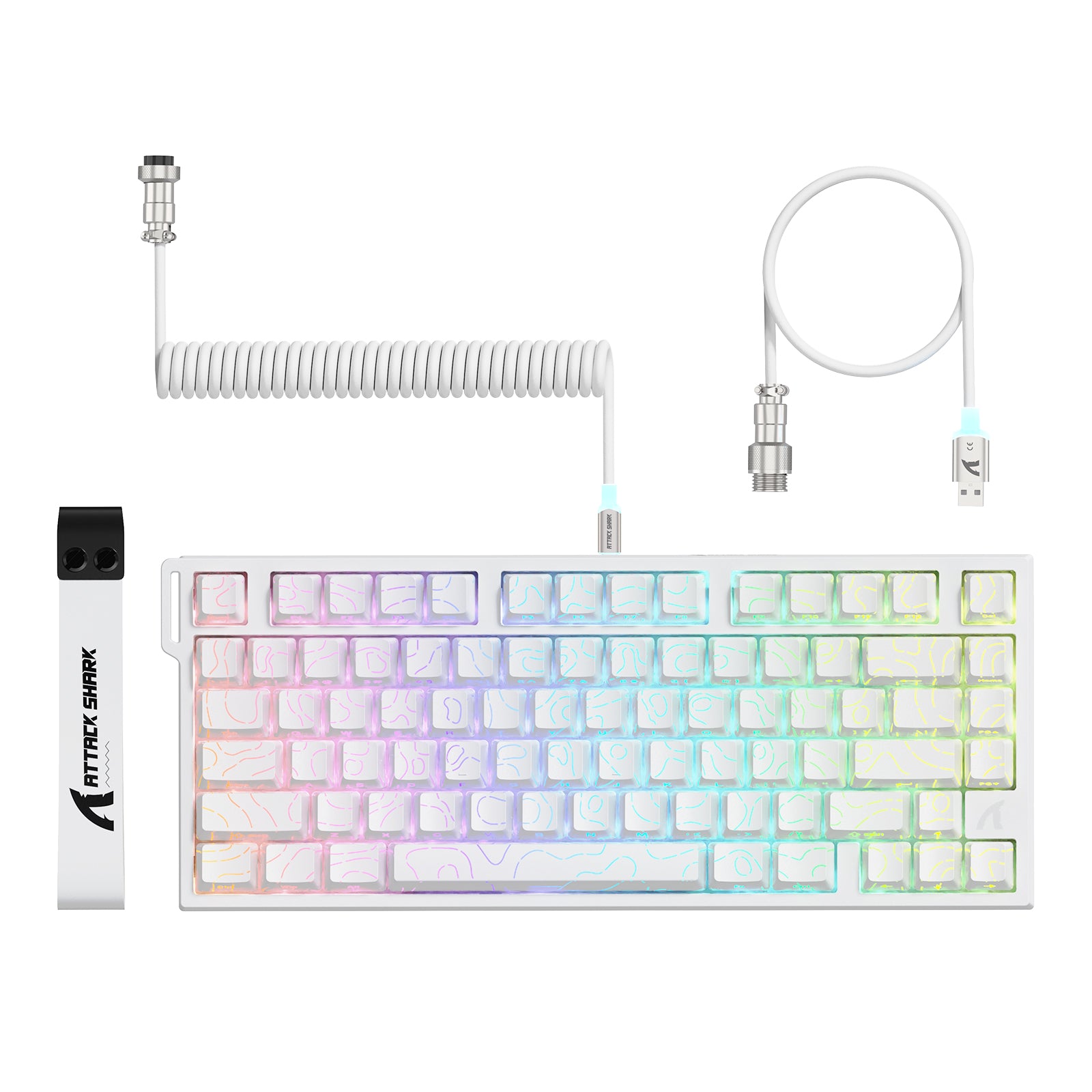 ATTACK SHARK R82 HE Wired 75% Gaming Keyboard  with C01ULTRA LED Cable
