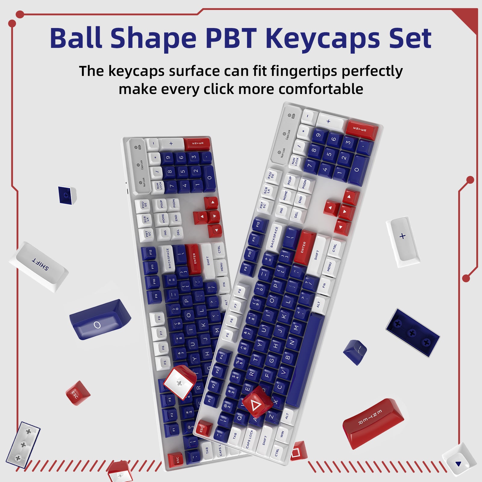 ATTACK SHARK 149 Keys PBT Keycaps Double Shot Full Keycap Set