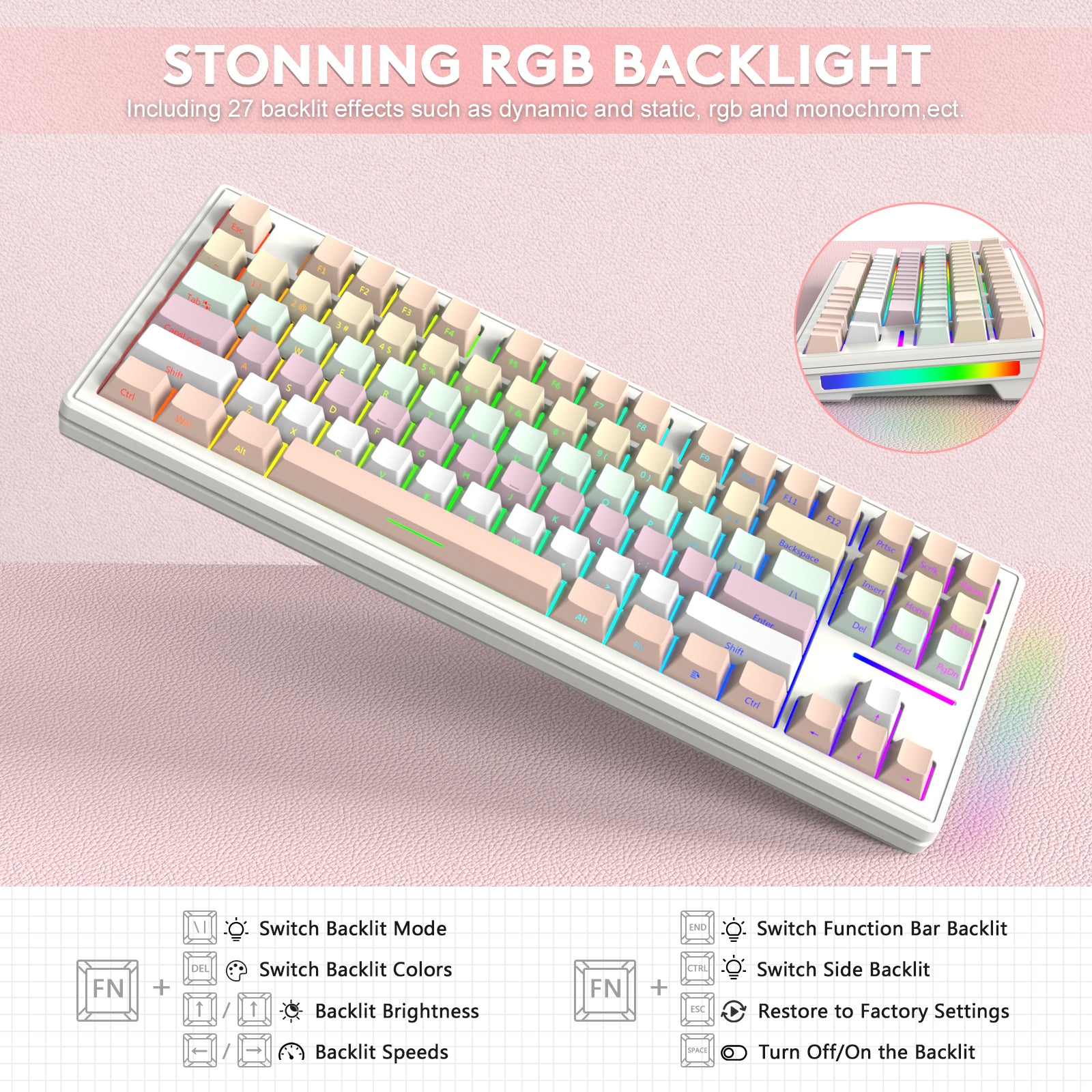 Wireless backlit hotsell mechanical keyboard