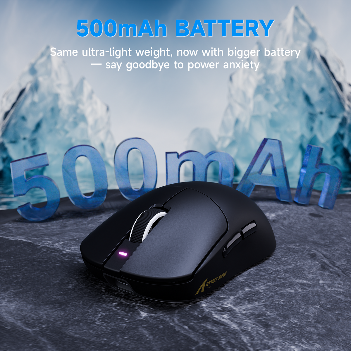 Mouse gamer sem fio de três modos ATTACK SHARK X8 PLUS com cabo C06 ULTRA