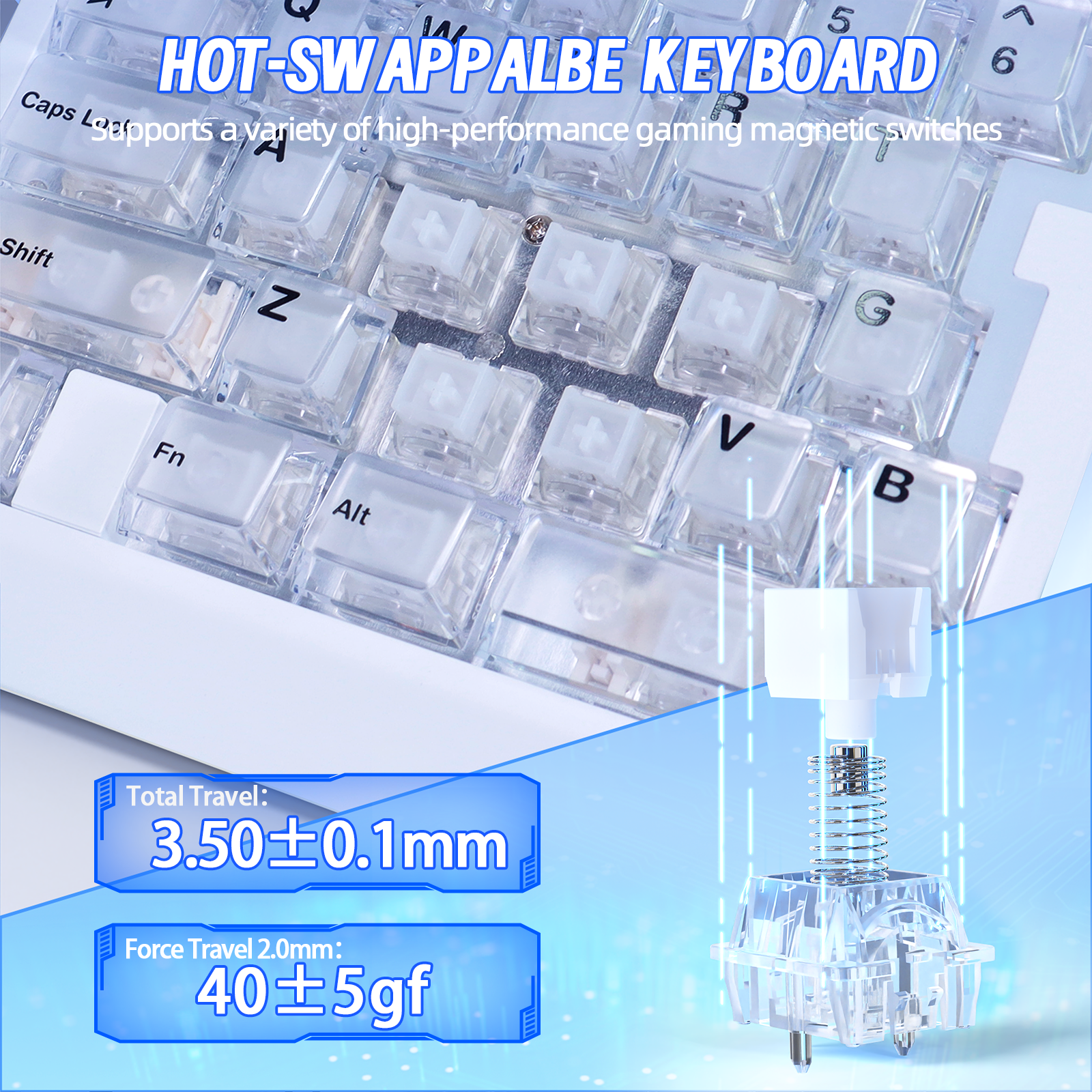 ATTACK SHARK X AJAZZ AK029 Wired One-Handed Gaming Keyboard