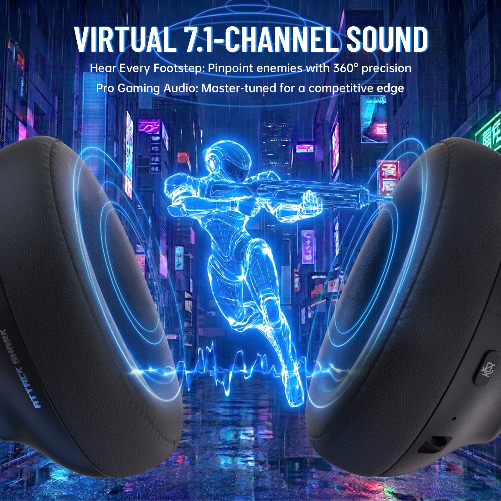 ATTACK SHARK L50PRO Tri-Mode Wireless Gaming Headset