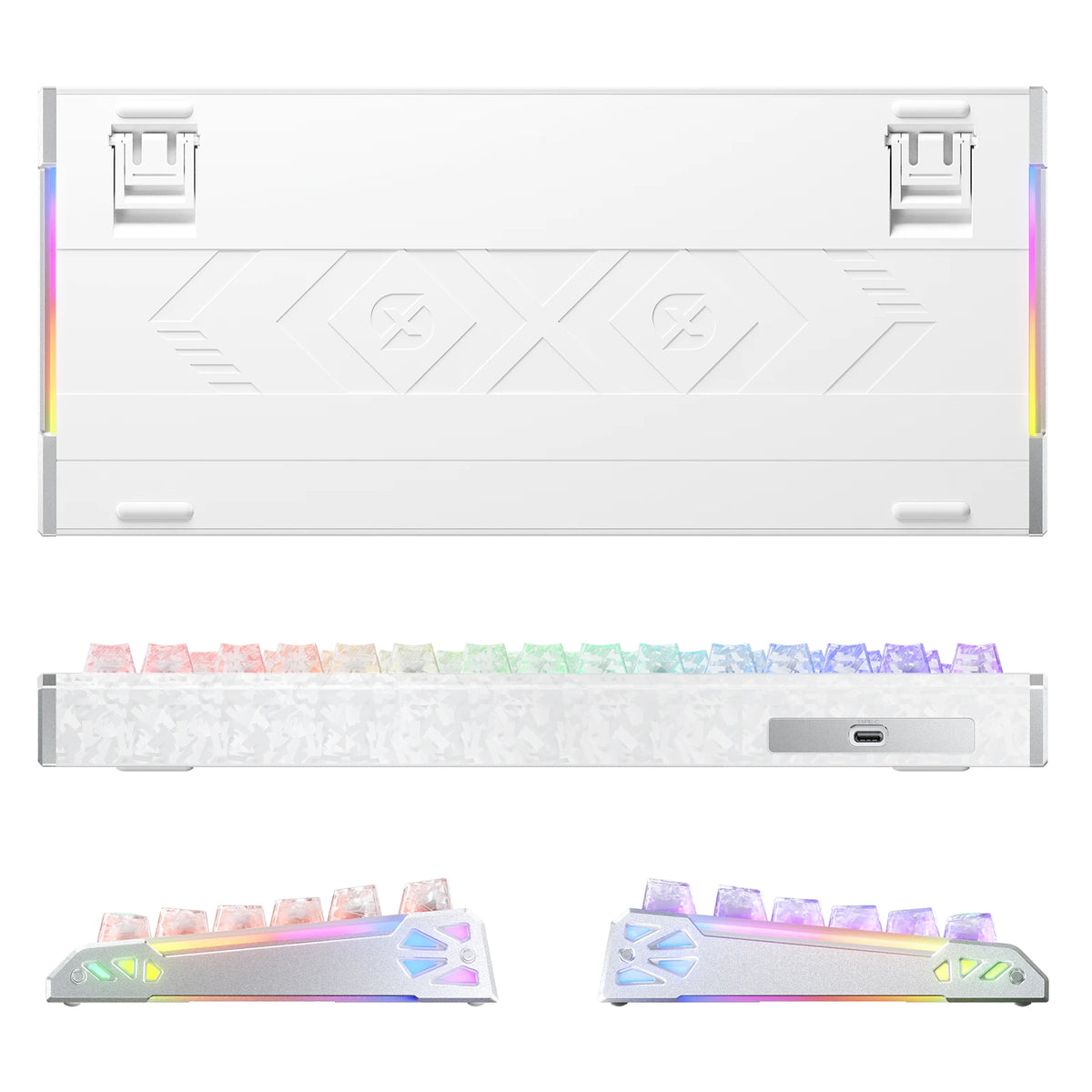 ATTACK SHARK R86 HE 카본 파이버 유선 래피드 트리거 마그네틱 스위치 게이밍 키보드(C01 ULTRA RGB 코일 케이블 포함)