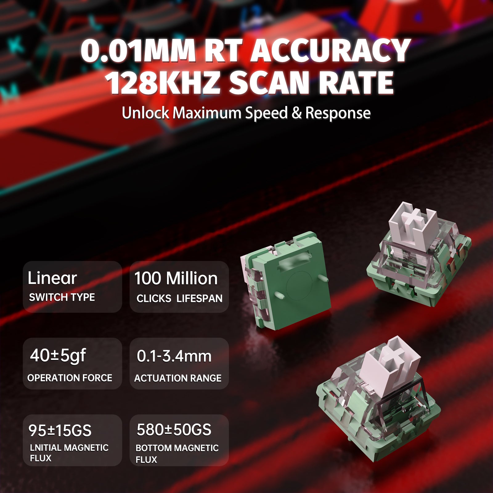 ATTACK SHARK X65PRO HE Wireless Rapid Trigger Keyboard Magnetic Switch