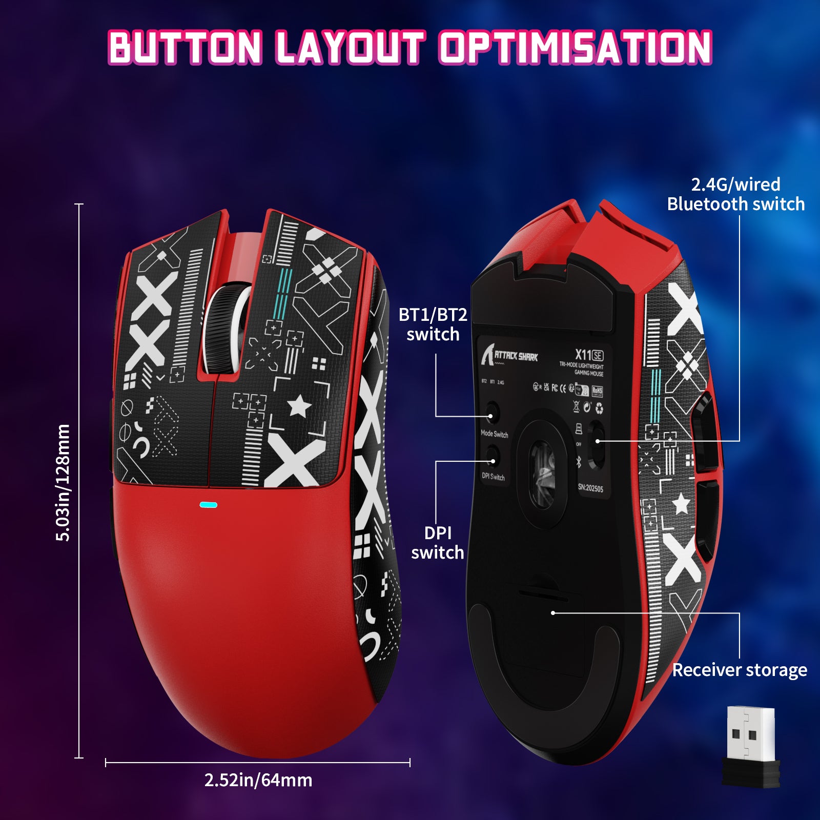 ATTACK SHARK X11SE Wireless Gaming Mouse